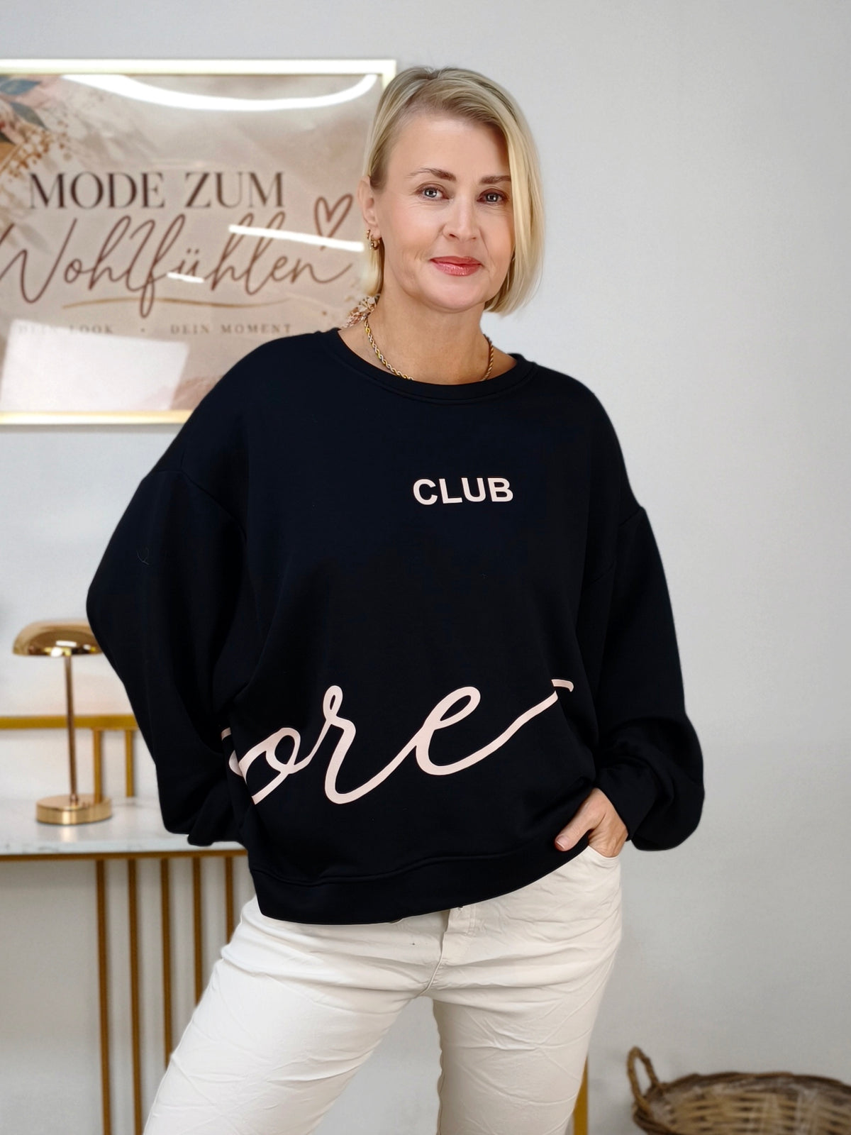 Sweatshirt "Club" Schwarz (38-42)
