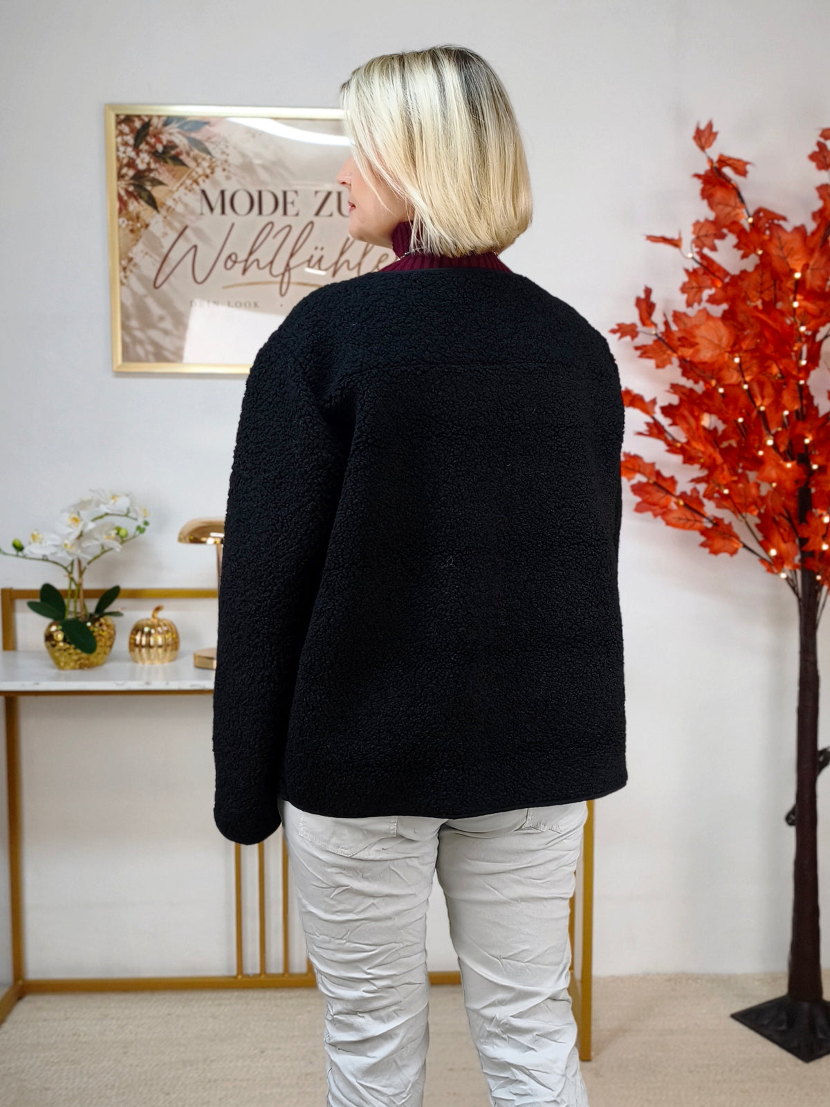 Übergangs Jacke schwarz (38-42/44)