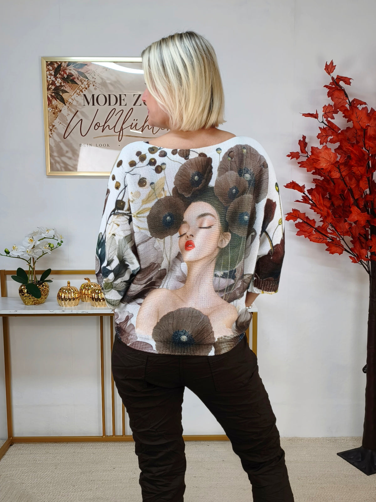 Herbstliches Outfit Set dunkelbraun/weiss Größe 38/40 - Styling Box