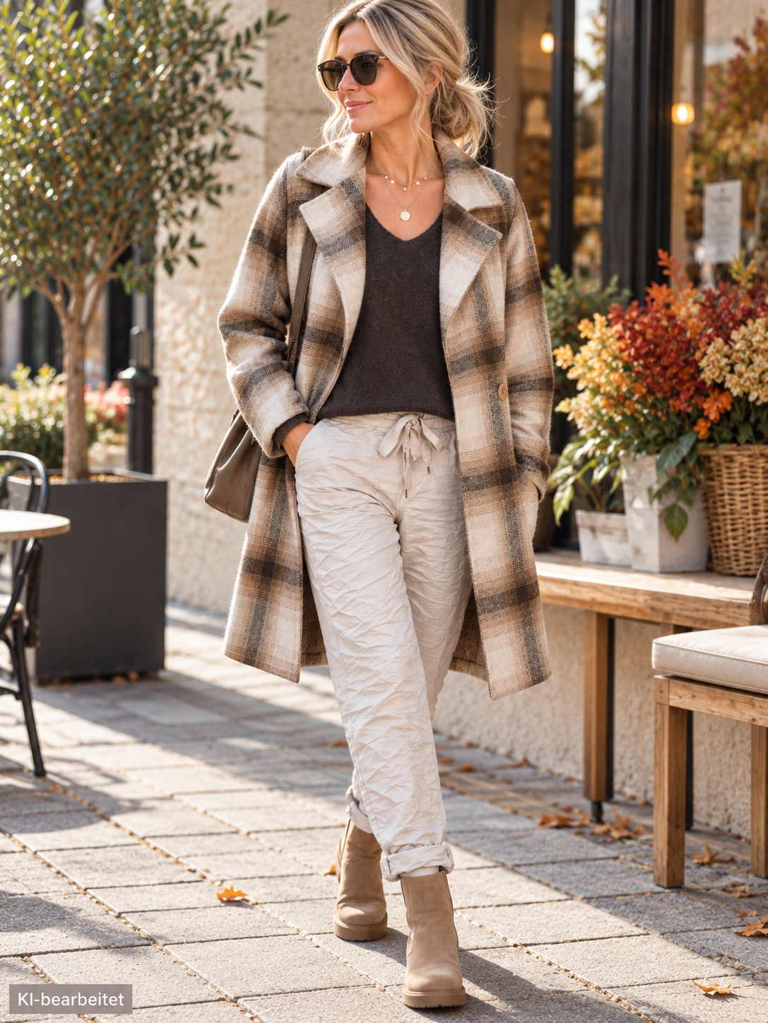 Herbstliches Outfit Set Braun/Beige Größe 38/40 Styling Box