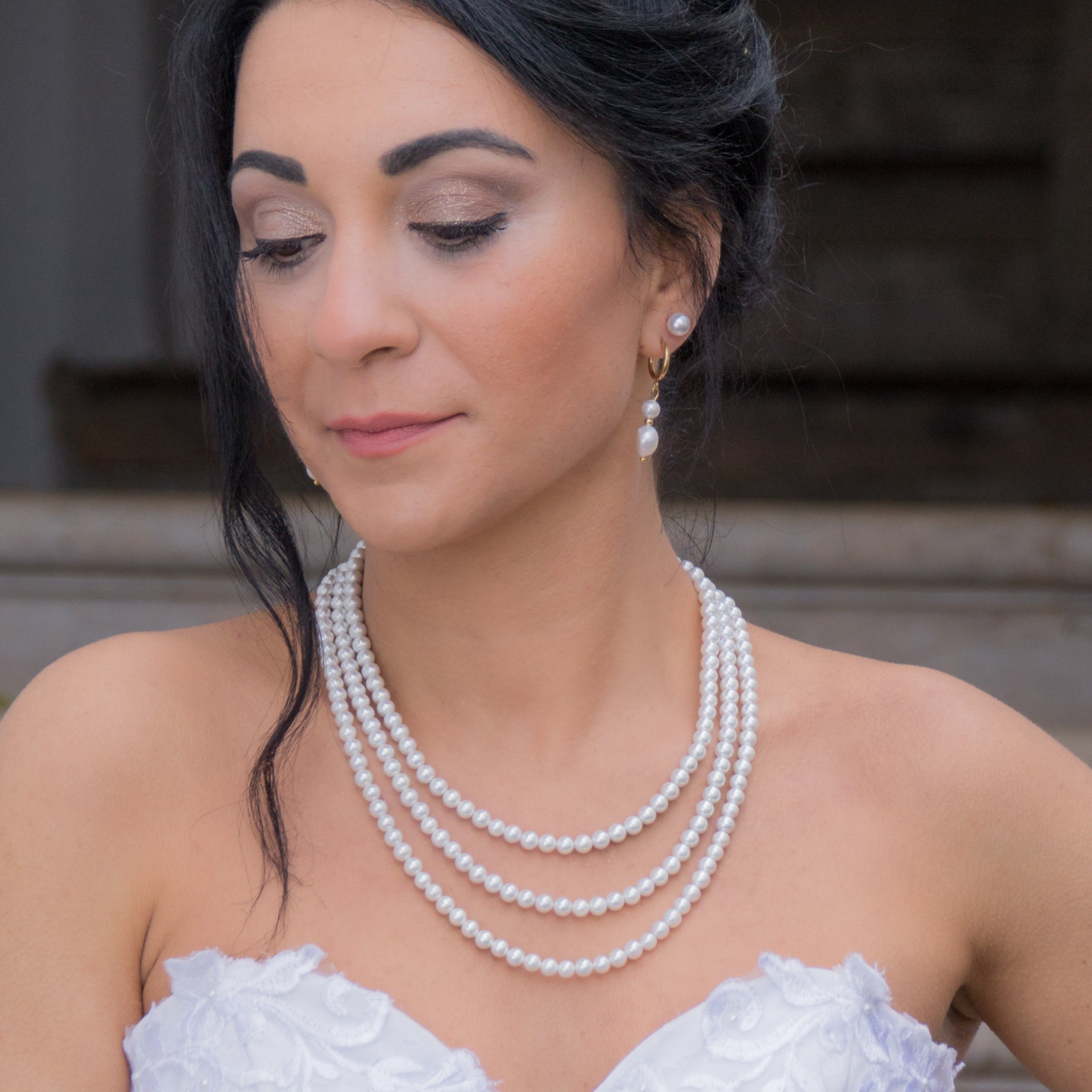 Perlenkette 3-reihig