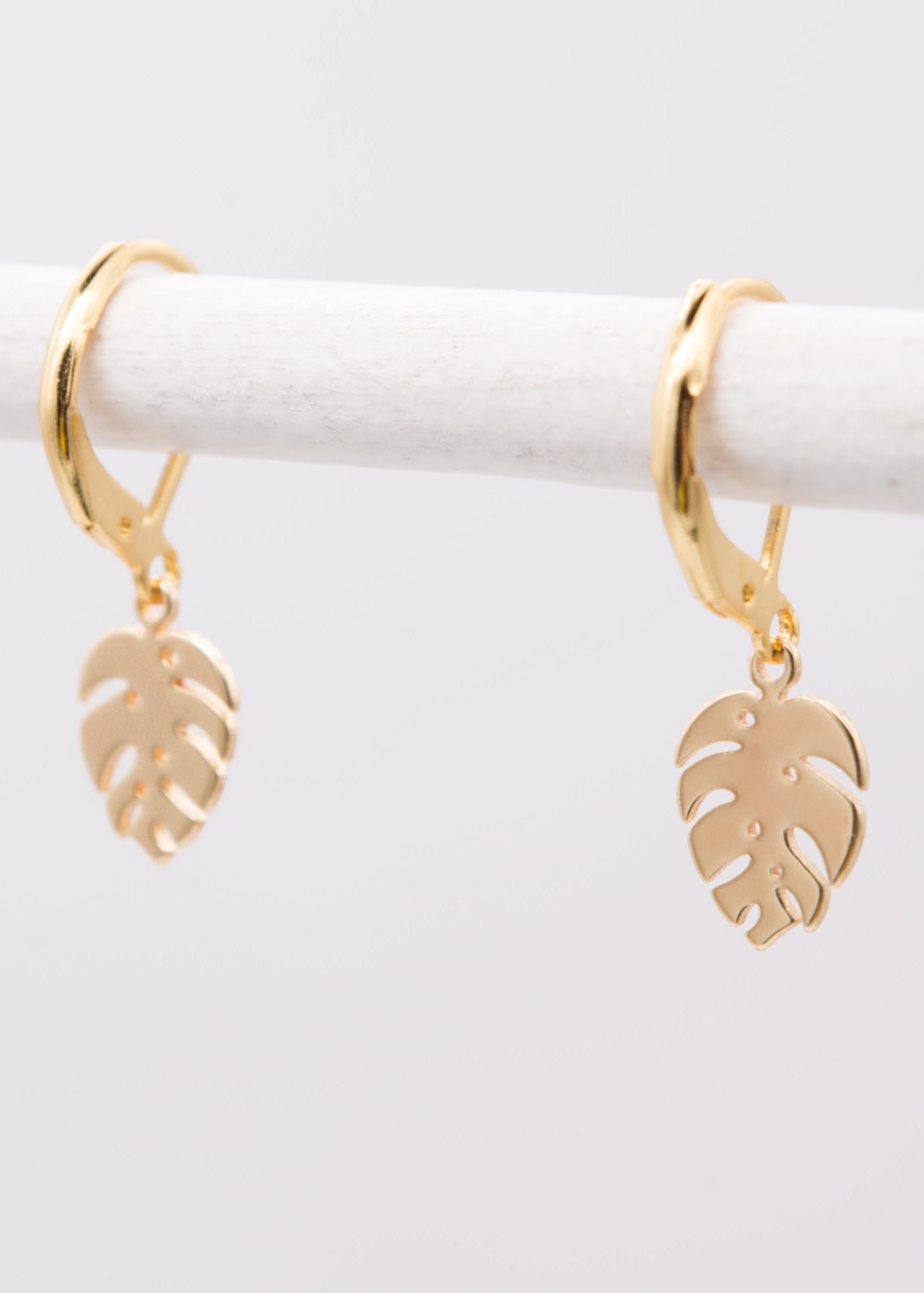 Ohrringe "Monstera" golden