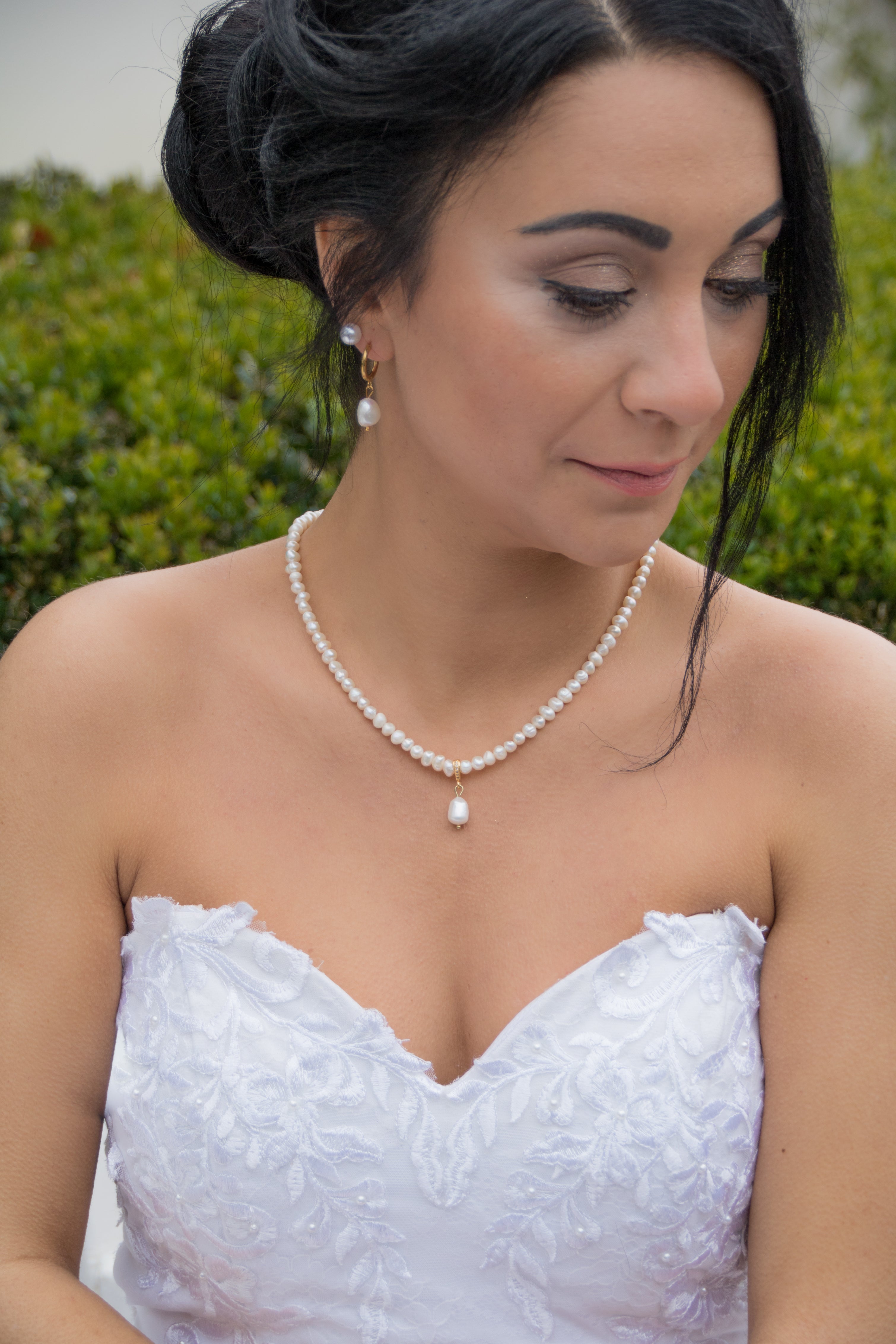 Perlenkette und Armband