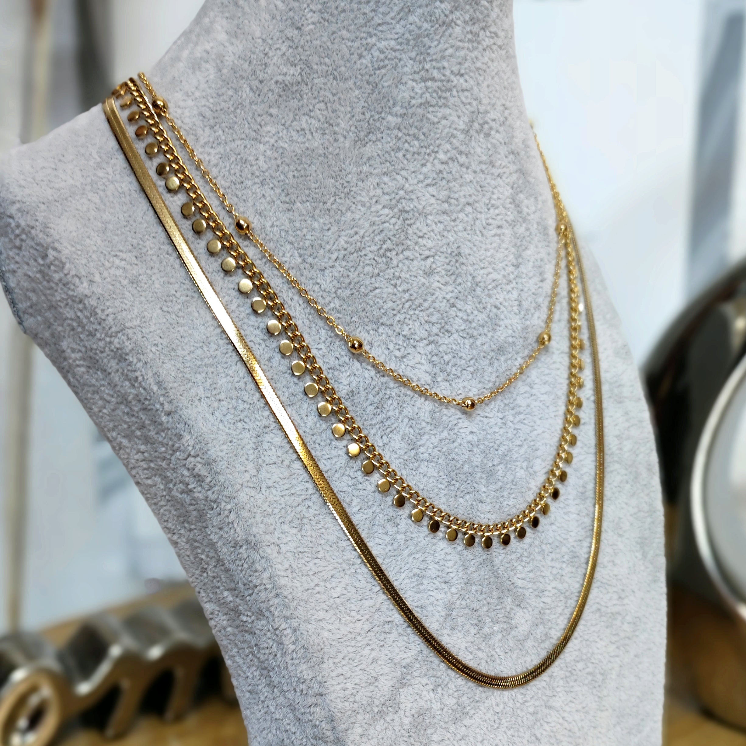 Mehrstrang Kette gold