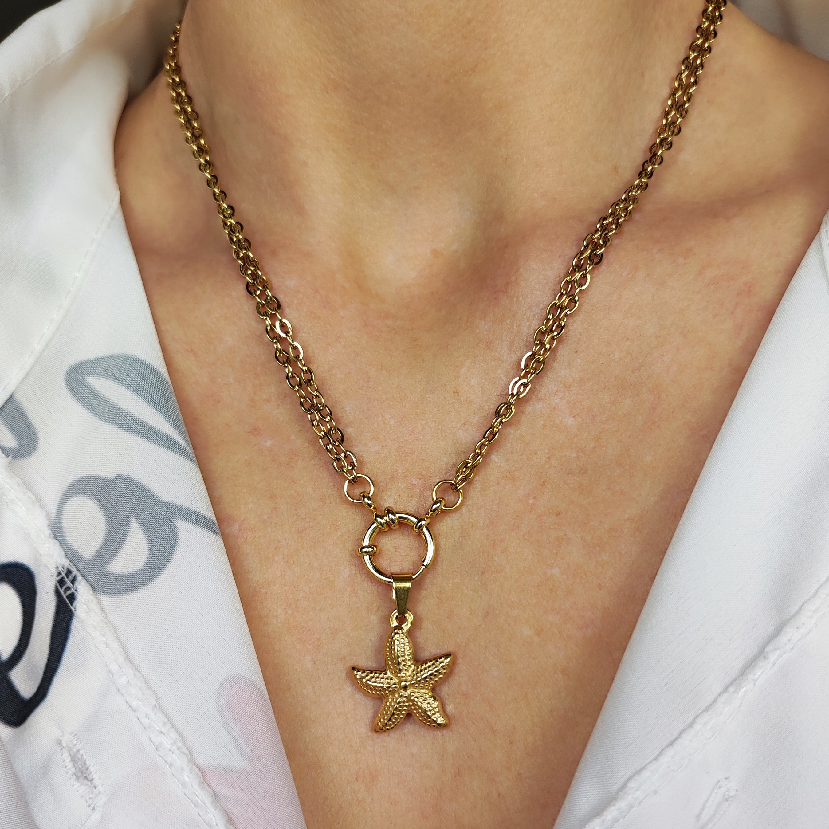 Edelstahl Halskette "Summer" Seestern