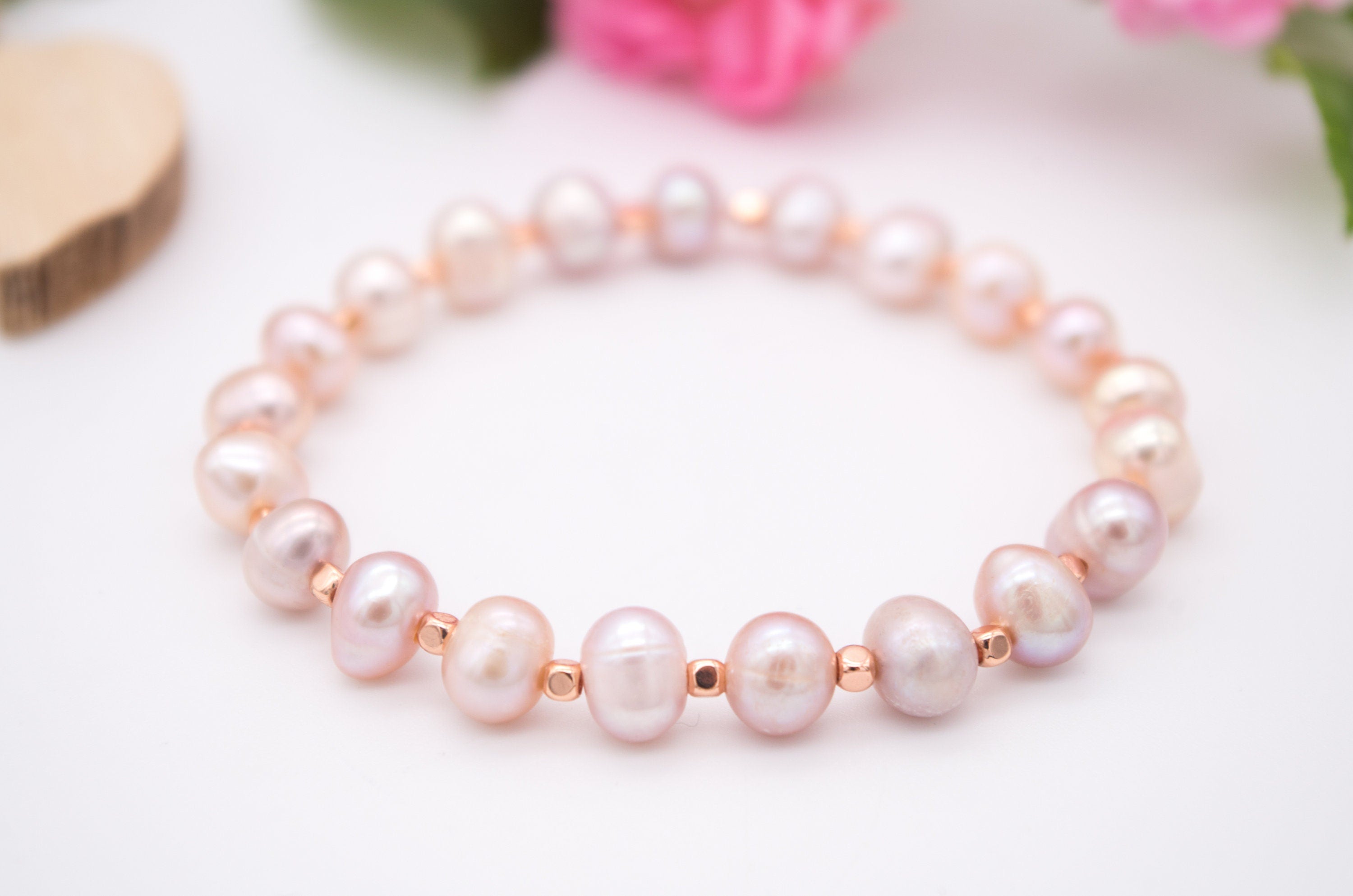 Perlenarmband Süsswasserzuchtperlen