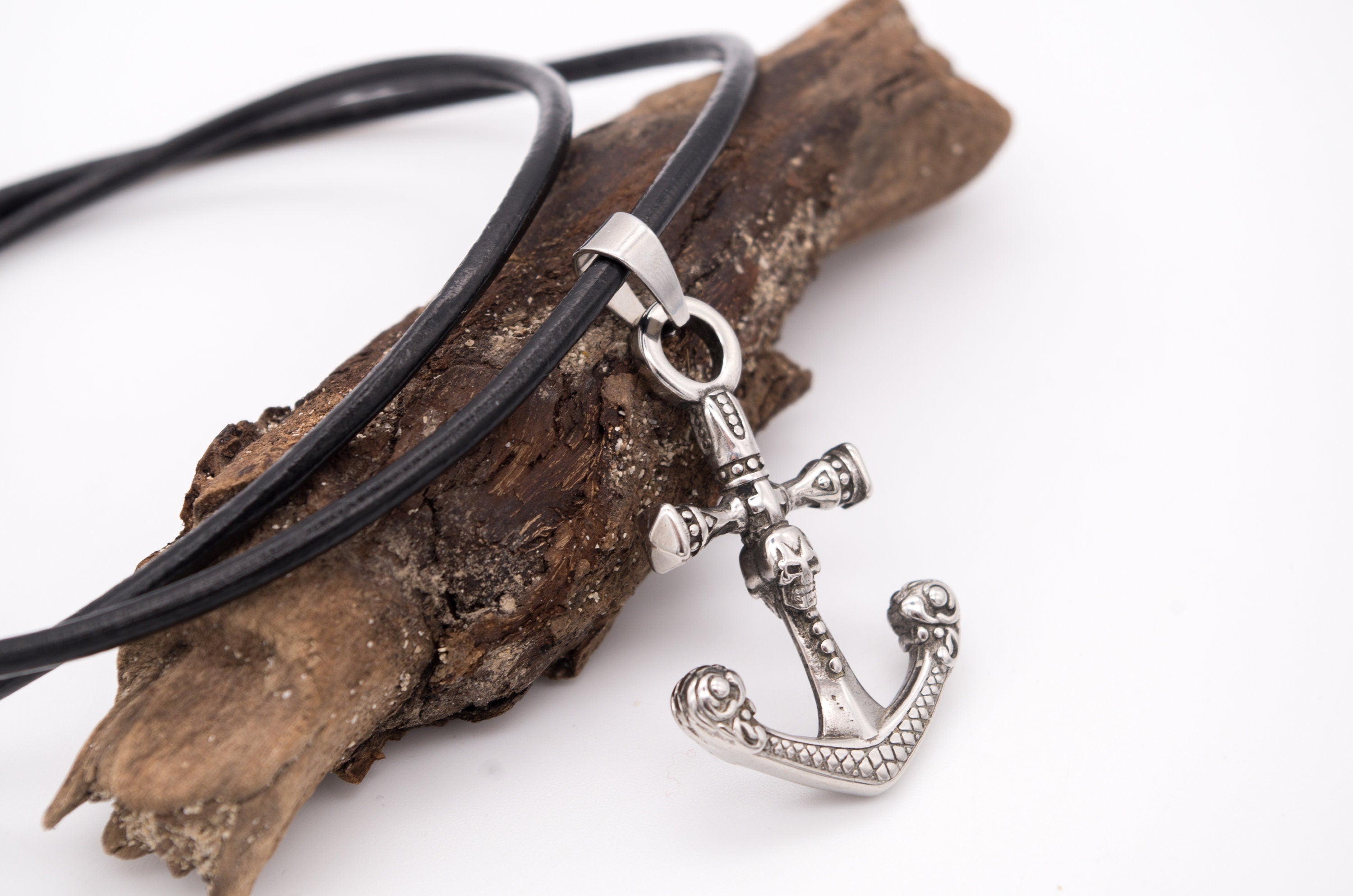 Lederband Kette Anker