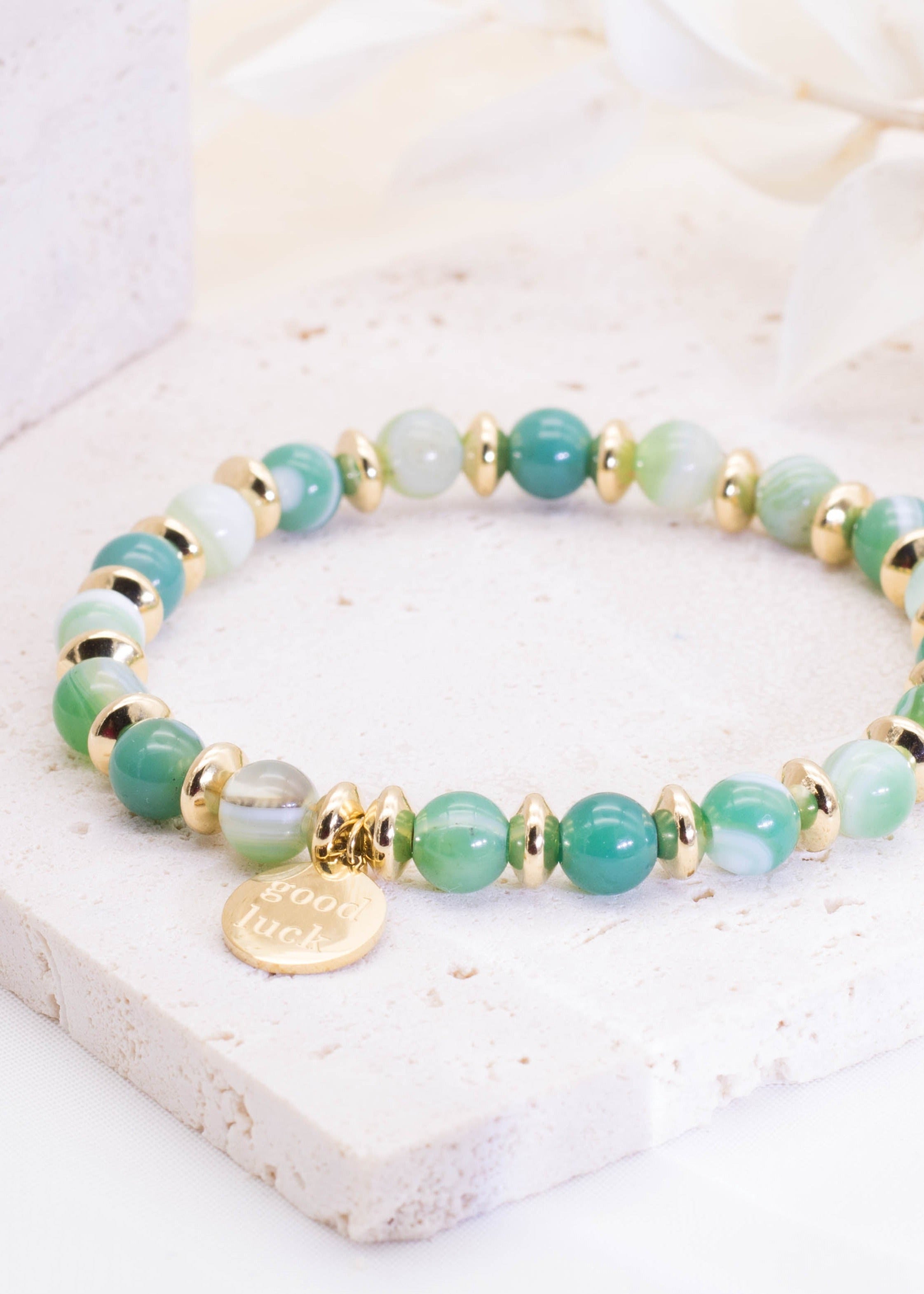 Edelstein Armband "Giulia" grüner Achat