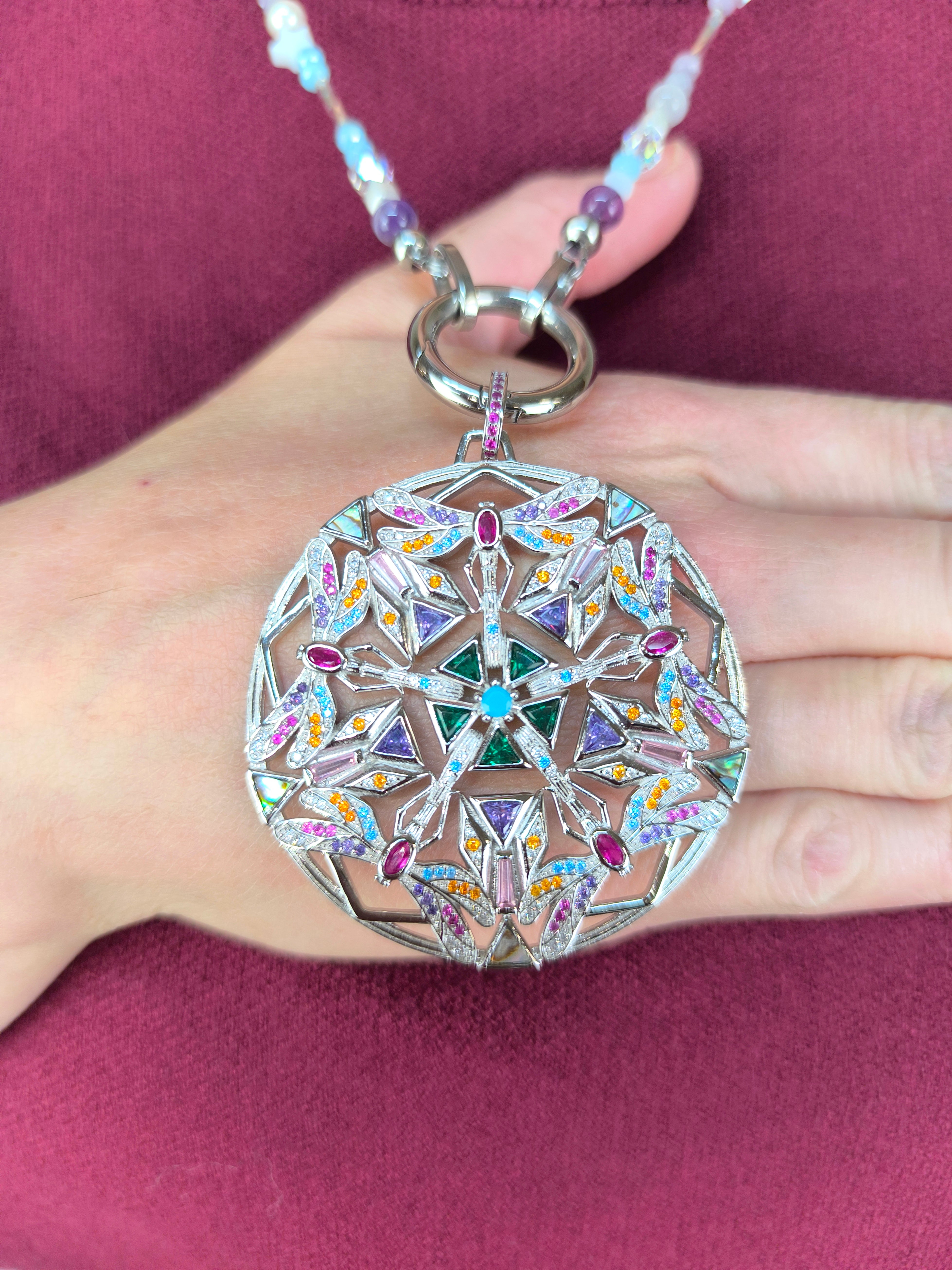 Lange Perlenkette "Libelle" ca. 90 cm