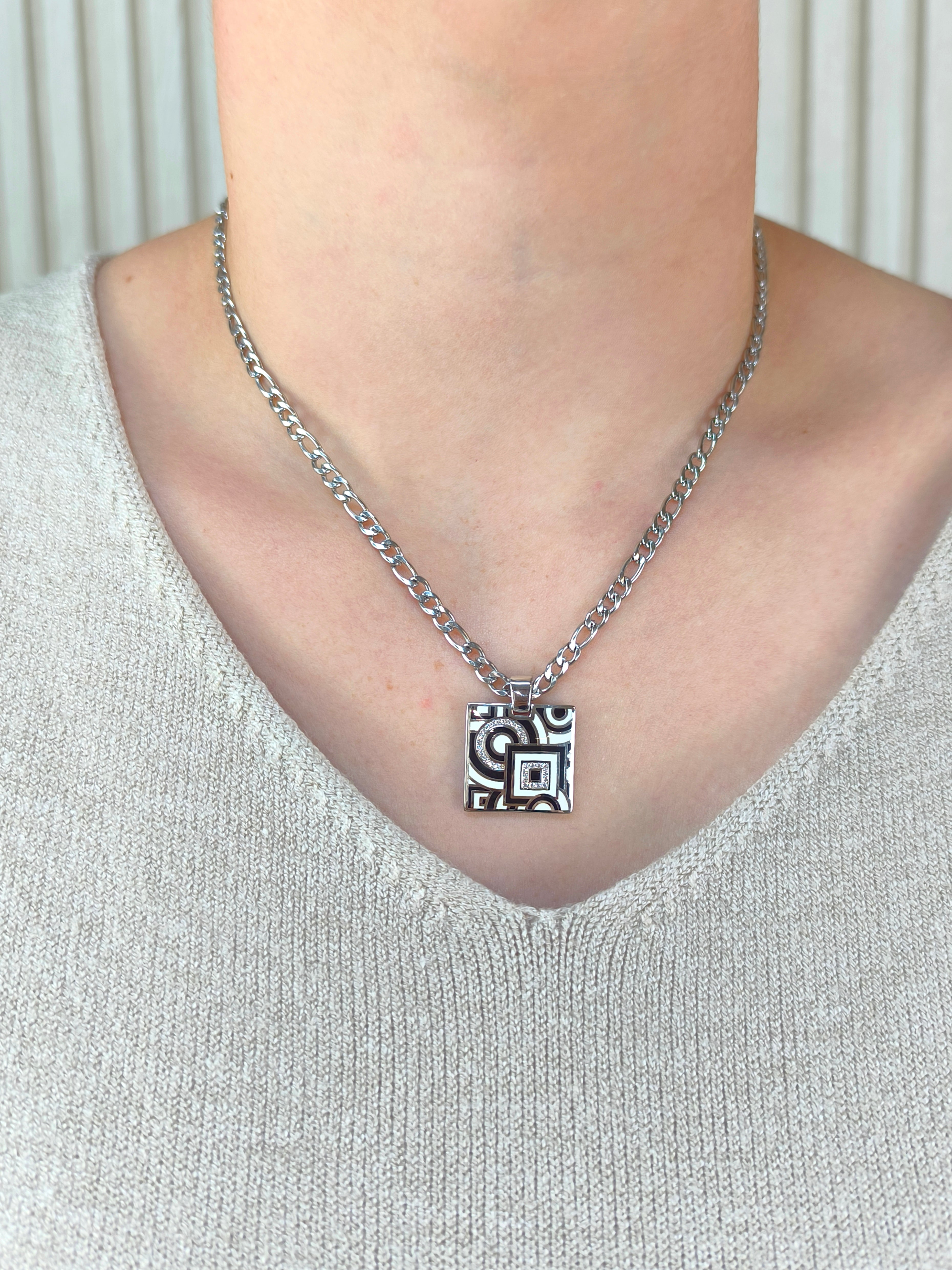 Figaro Kette aus Edelstahl mit Anhänger