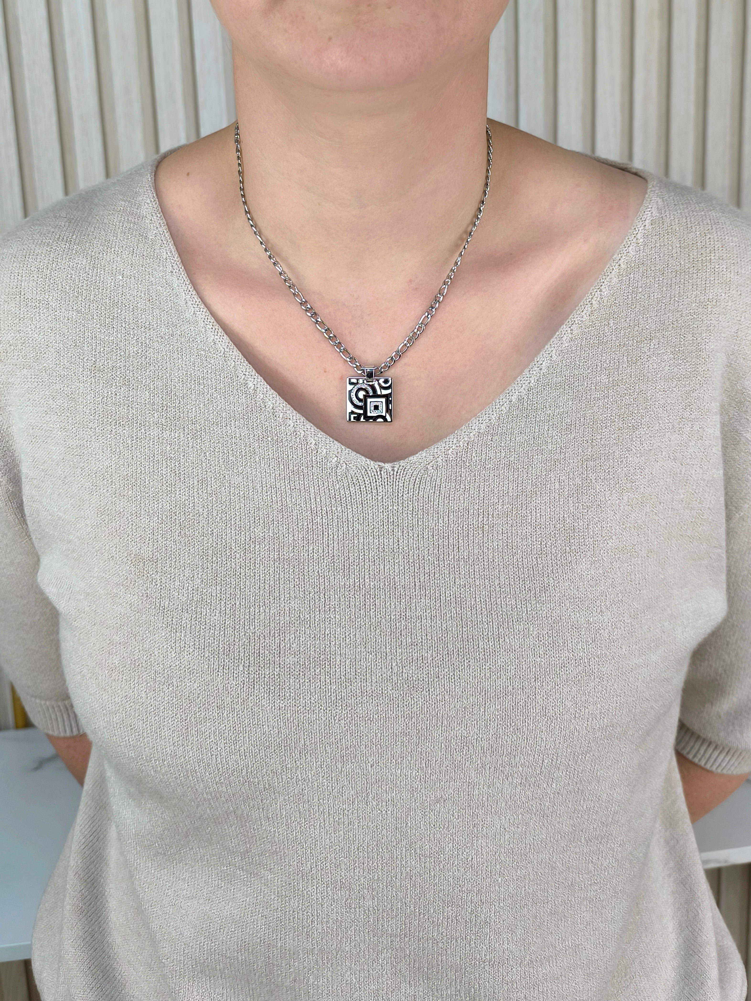 Figaro Kette aus Edelstahl mit Anhänger