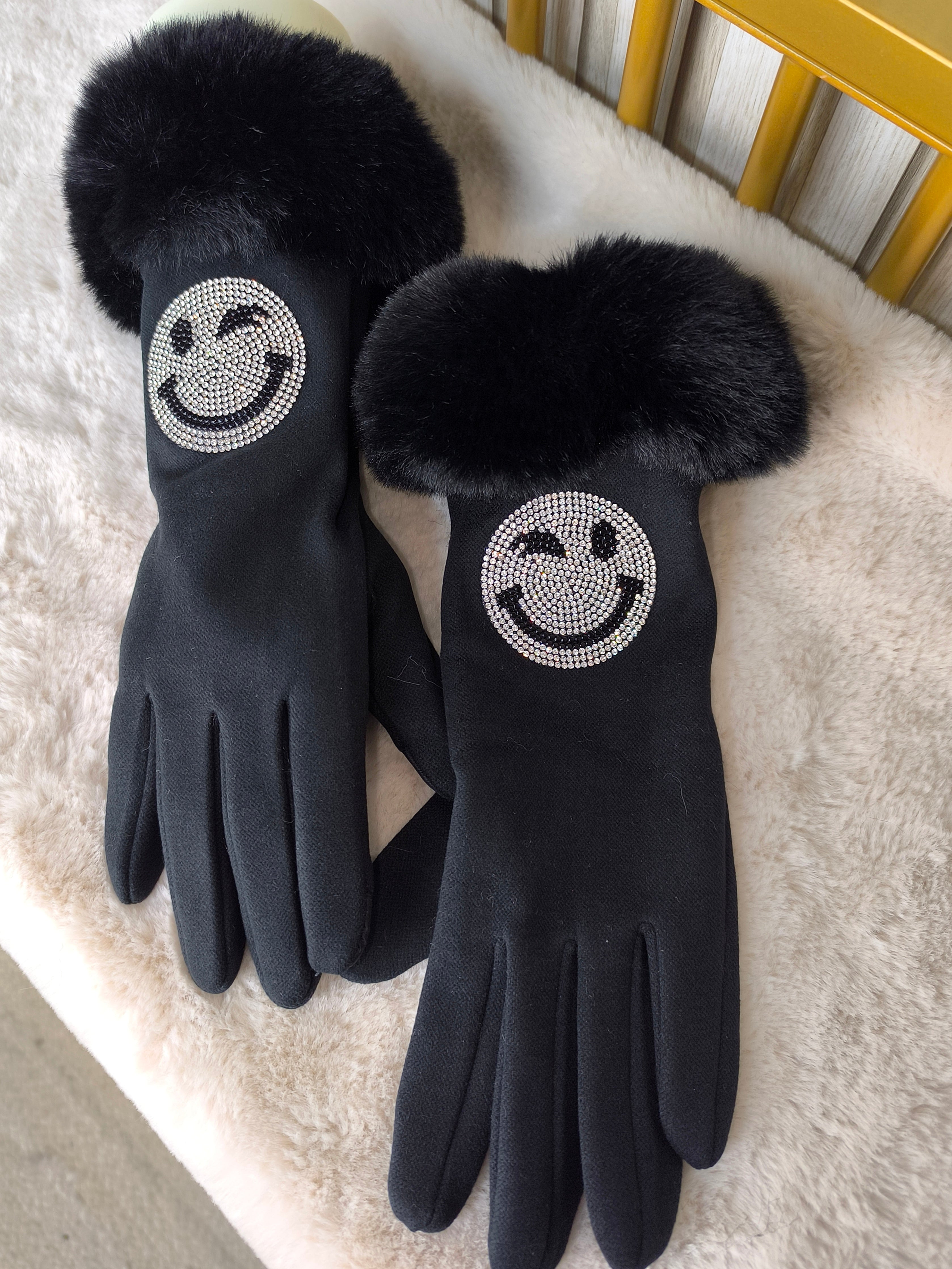 Warme Handschuhe schwarz in 4 Varianten