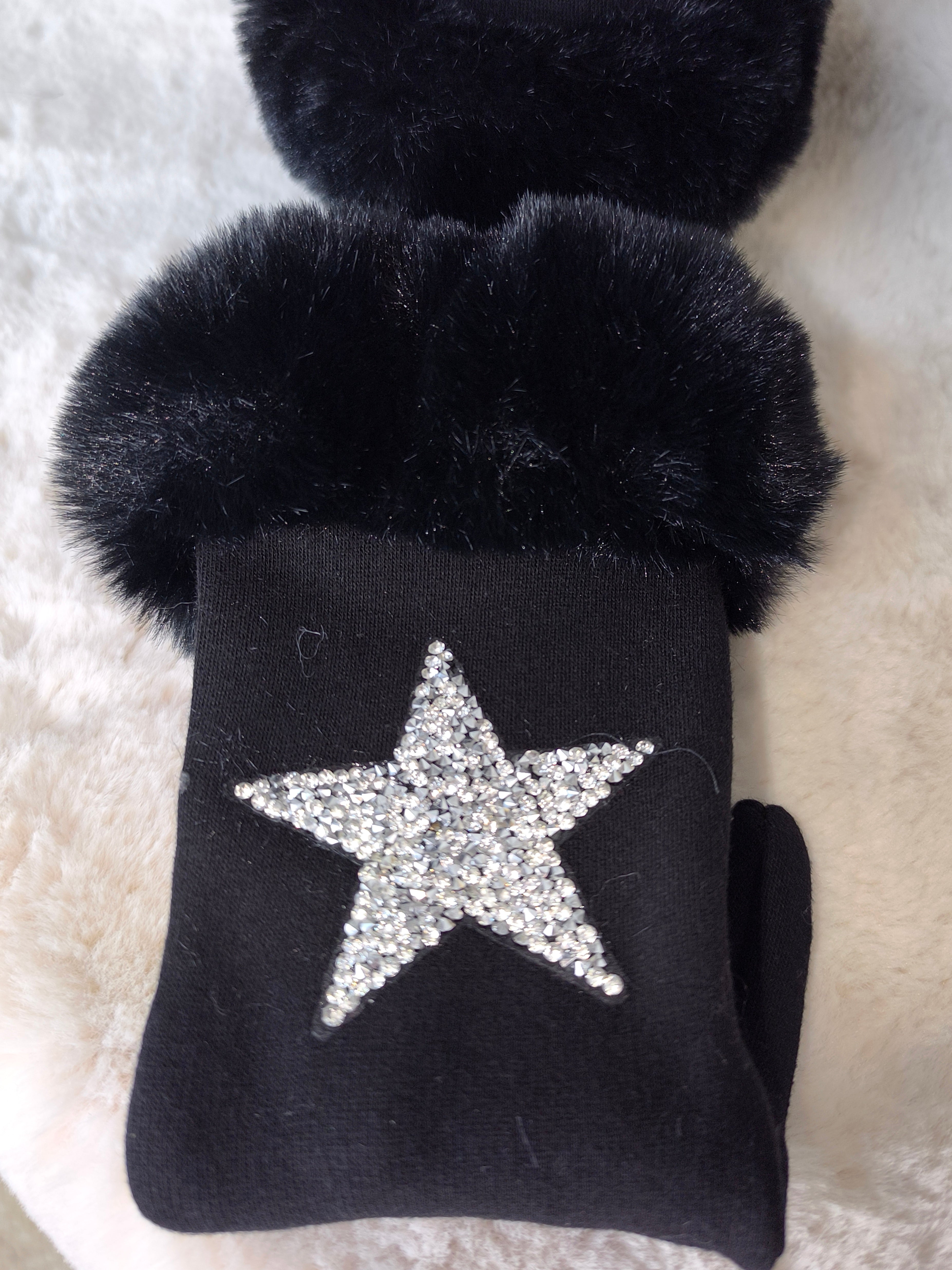 Warme Handschuhe schwarz in 4 Varianten