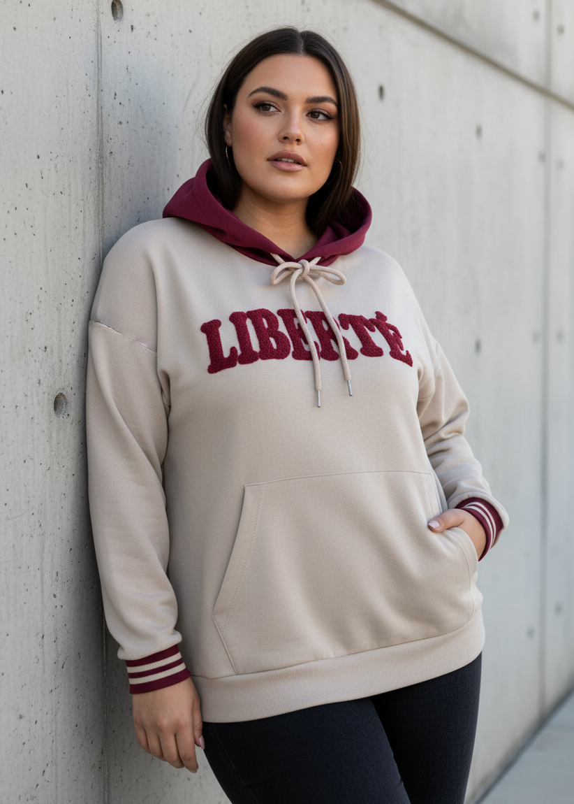 Sweatshirt/Hoodie "Liberte" beige (38-42/44)