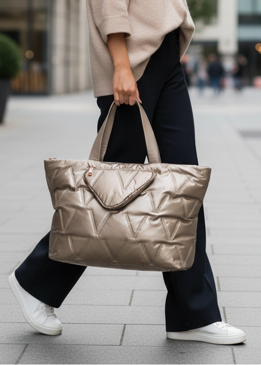 Tragetasche in metallic