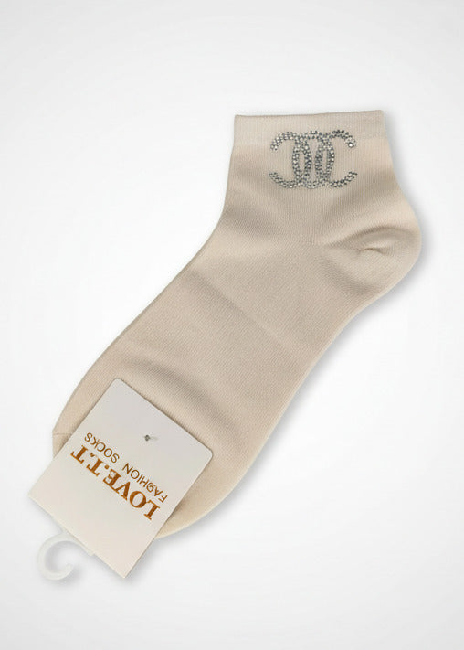 Sneaker - Socken "CC" in 3 Farben (36-41)