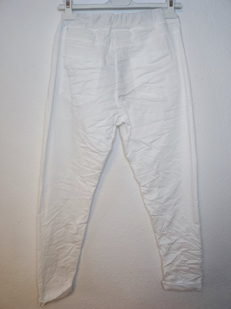 Bequeme Joggpant Hose in weiß (38-42)