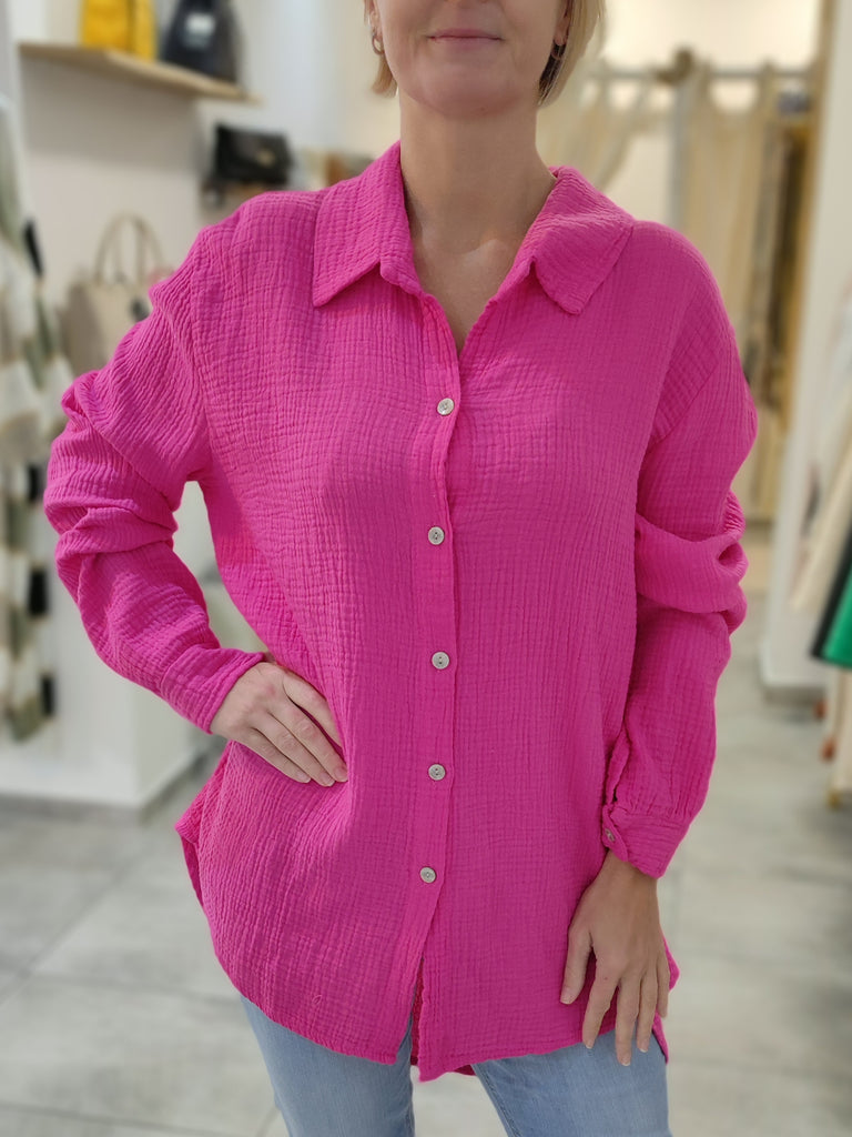 Musselin Bluse pink