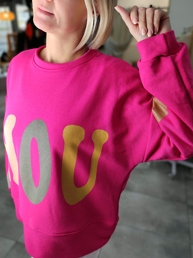 Sweatshirt "Amour" pink