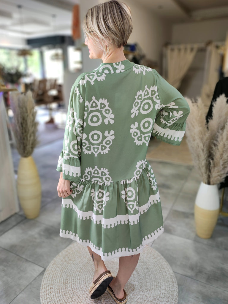 Leichte Tunika - Kleid in 2 Farben (40-44/46)