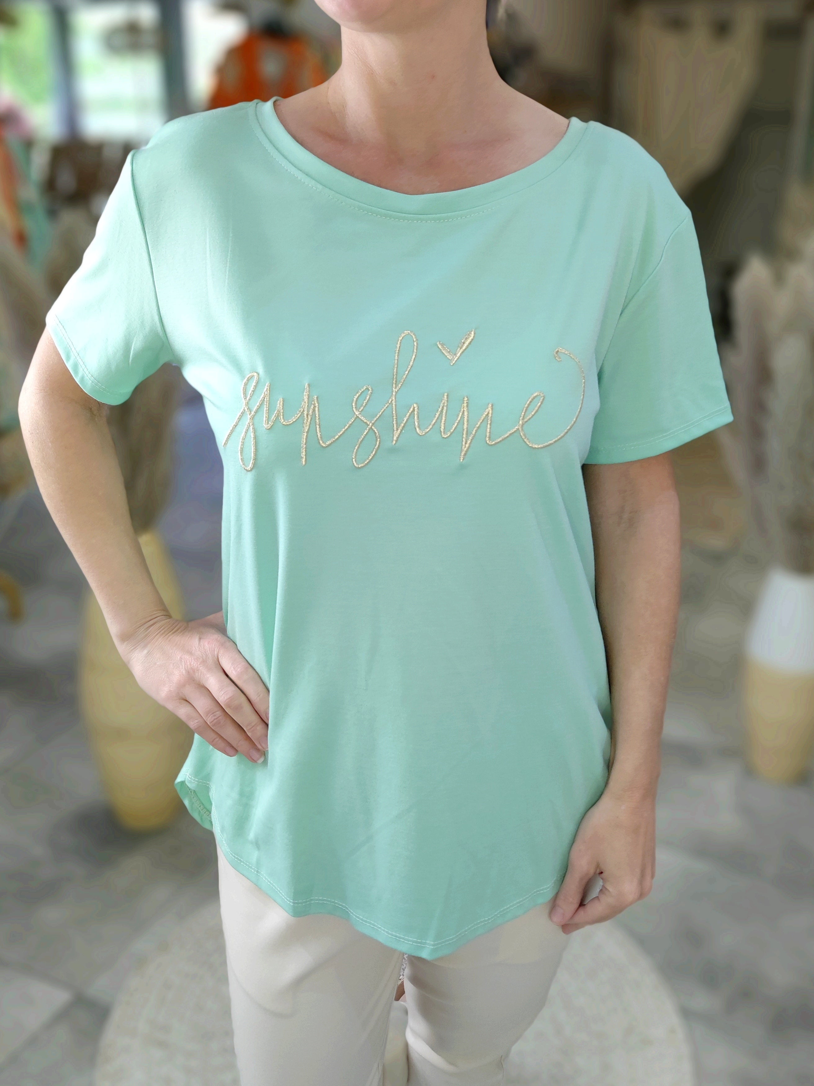 T-Shirt "Sunshine" mint (36-42)