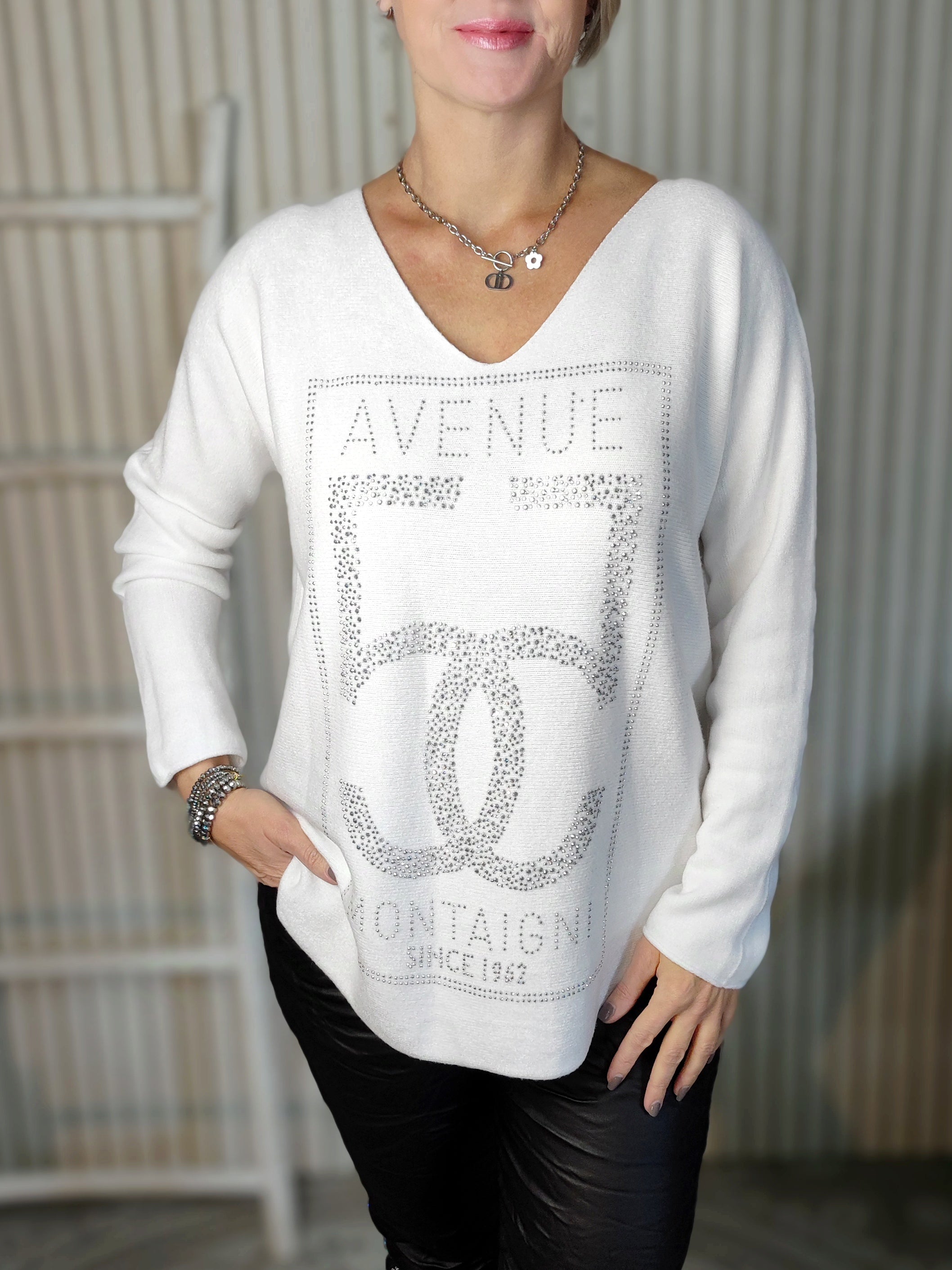 Pullover "5. Avenue" weiß (36-42