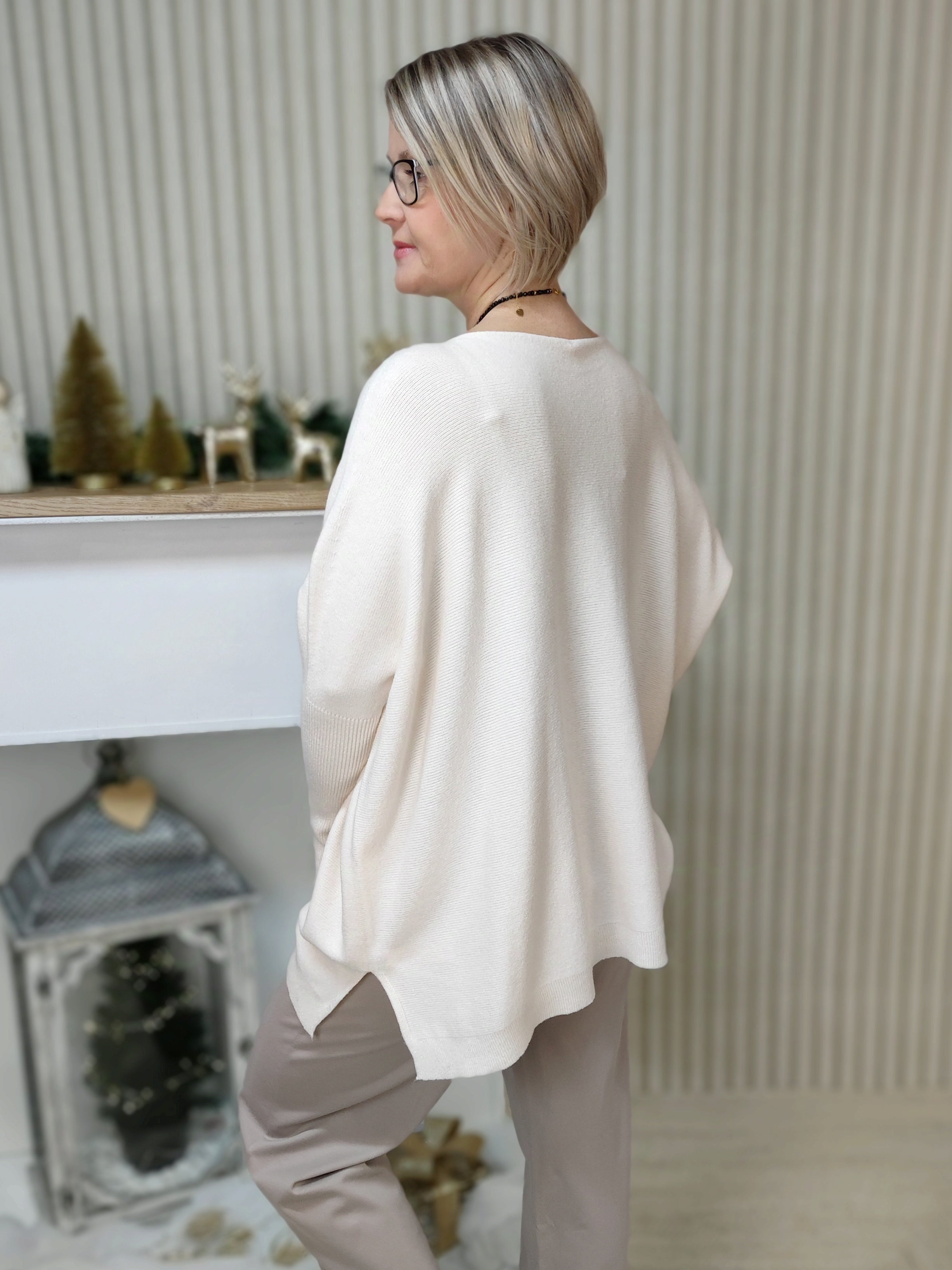 Basic Pullover in vanille (38-48)