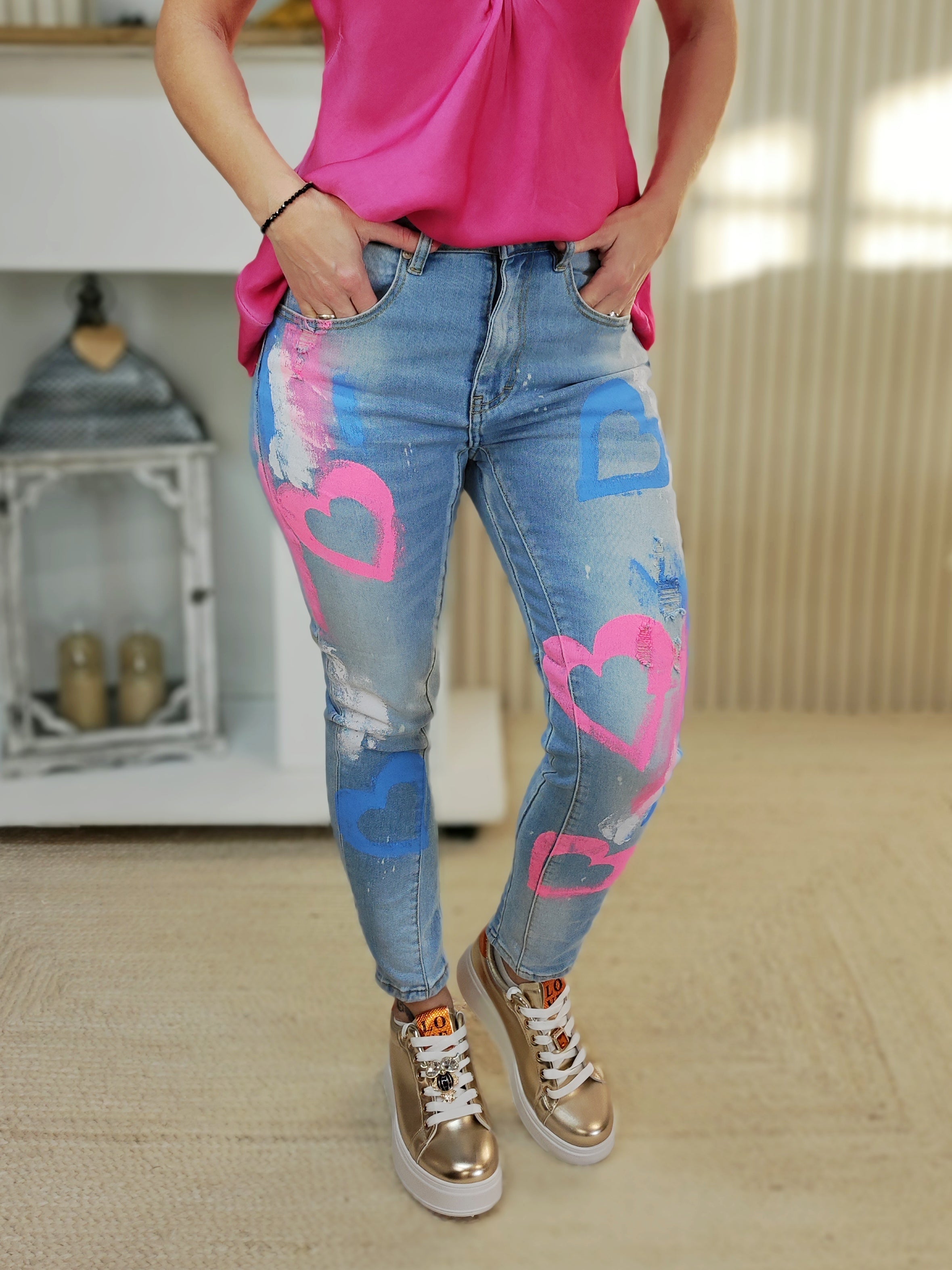 Jeanshose "Heart" (S-L)