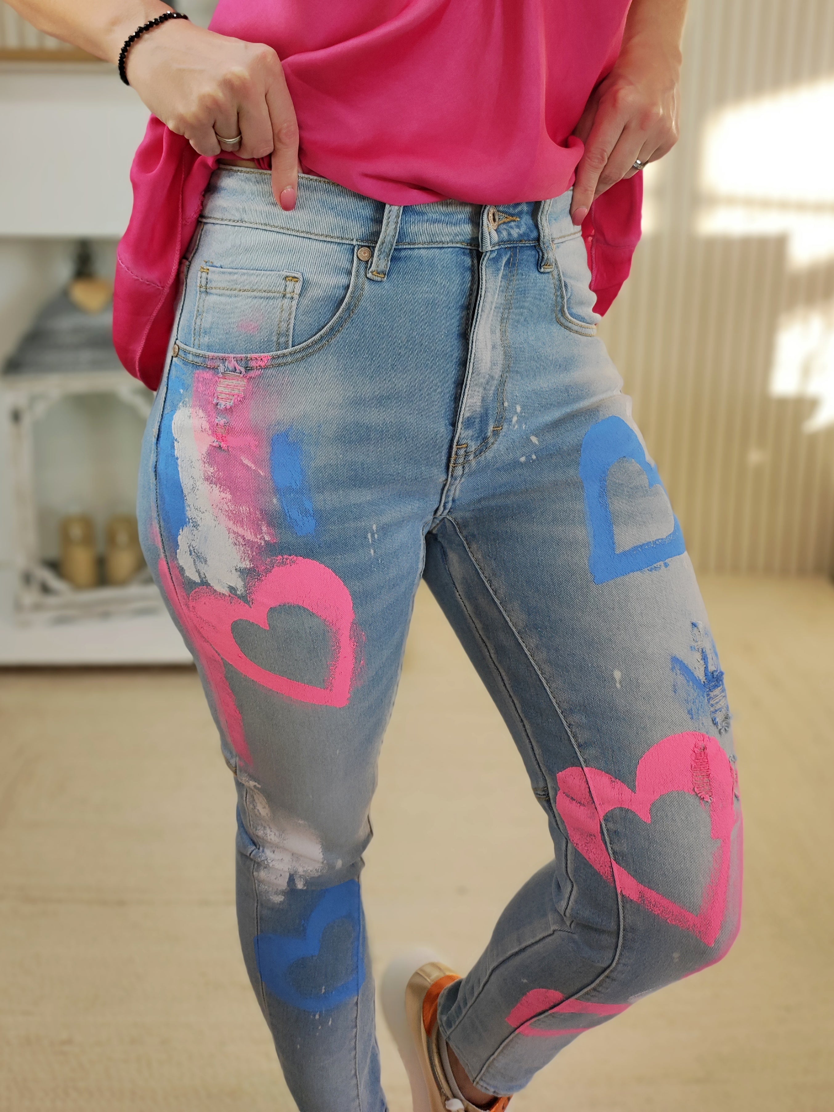 Jeanshose "Heart" (S-L)