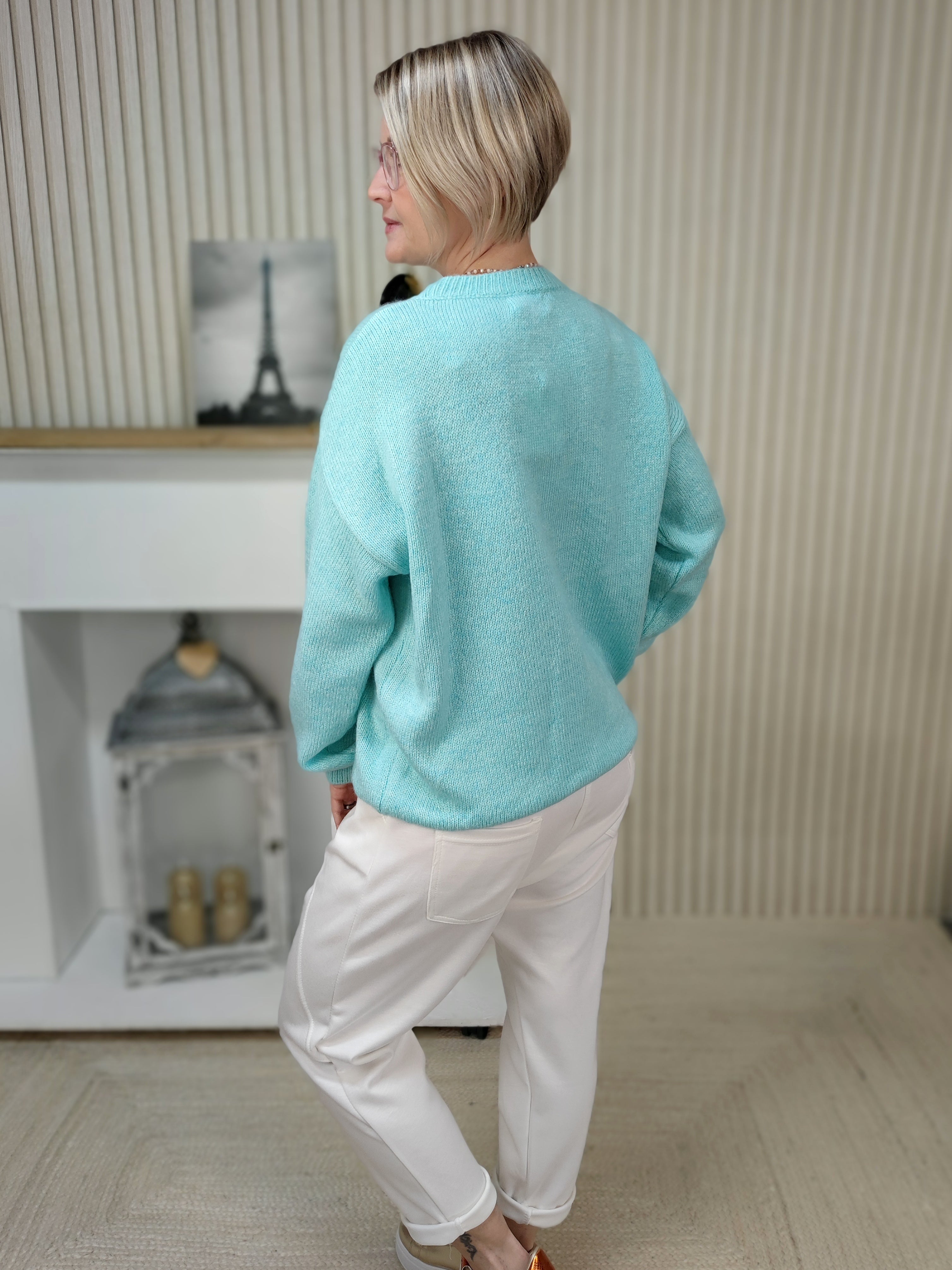 Leichter Pullover "Mojito" in watergreen (36-42)