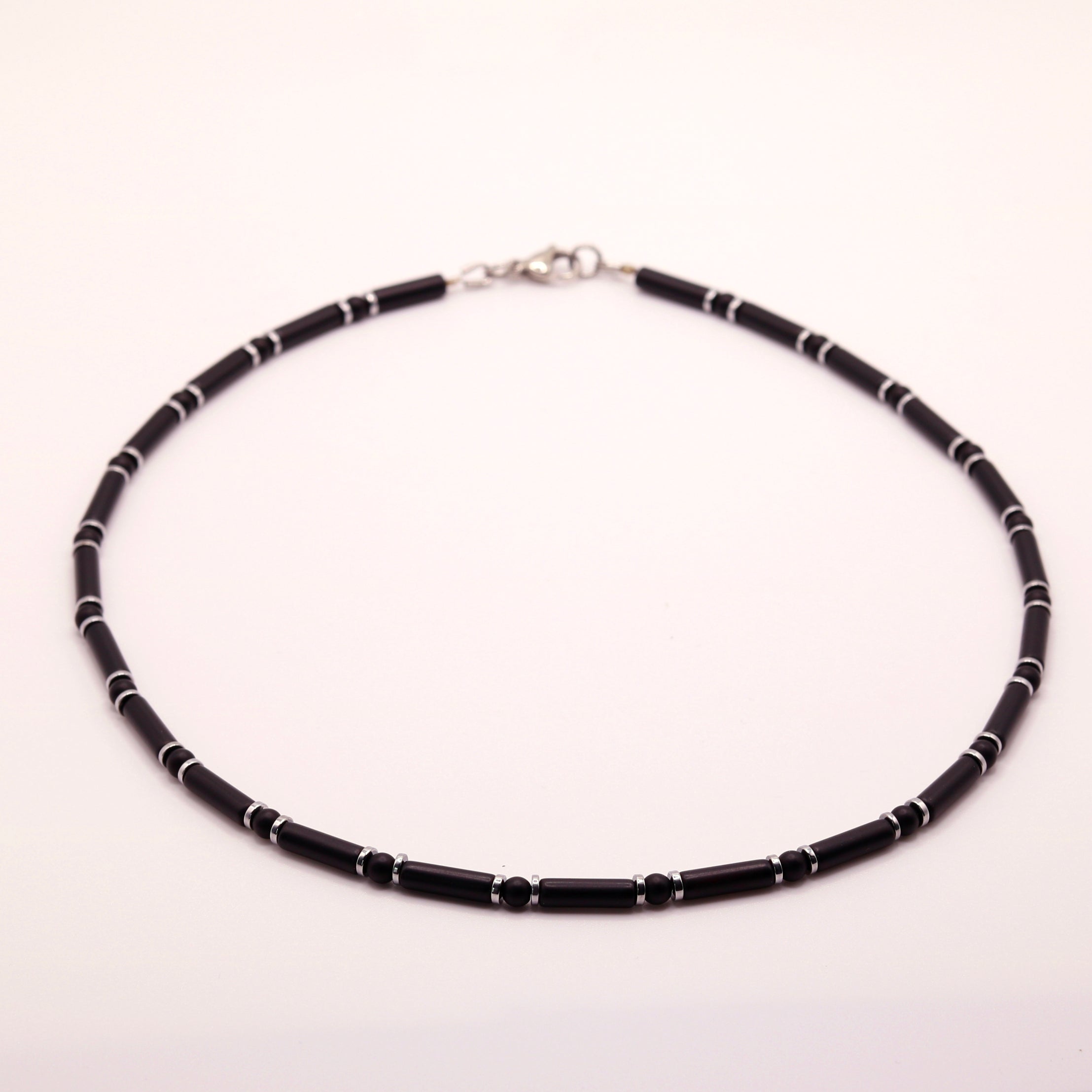 Edelsteinkette aus schwarzem Achat