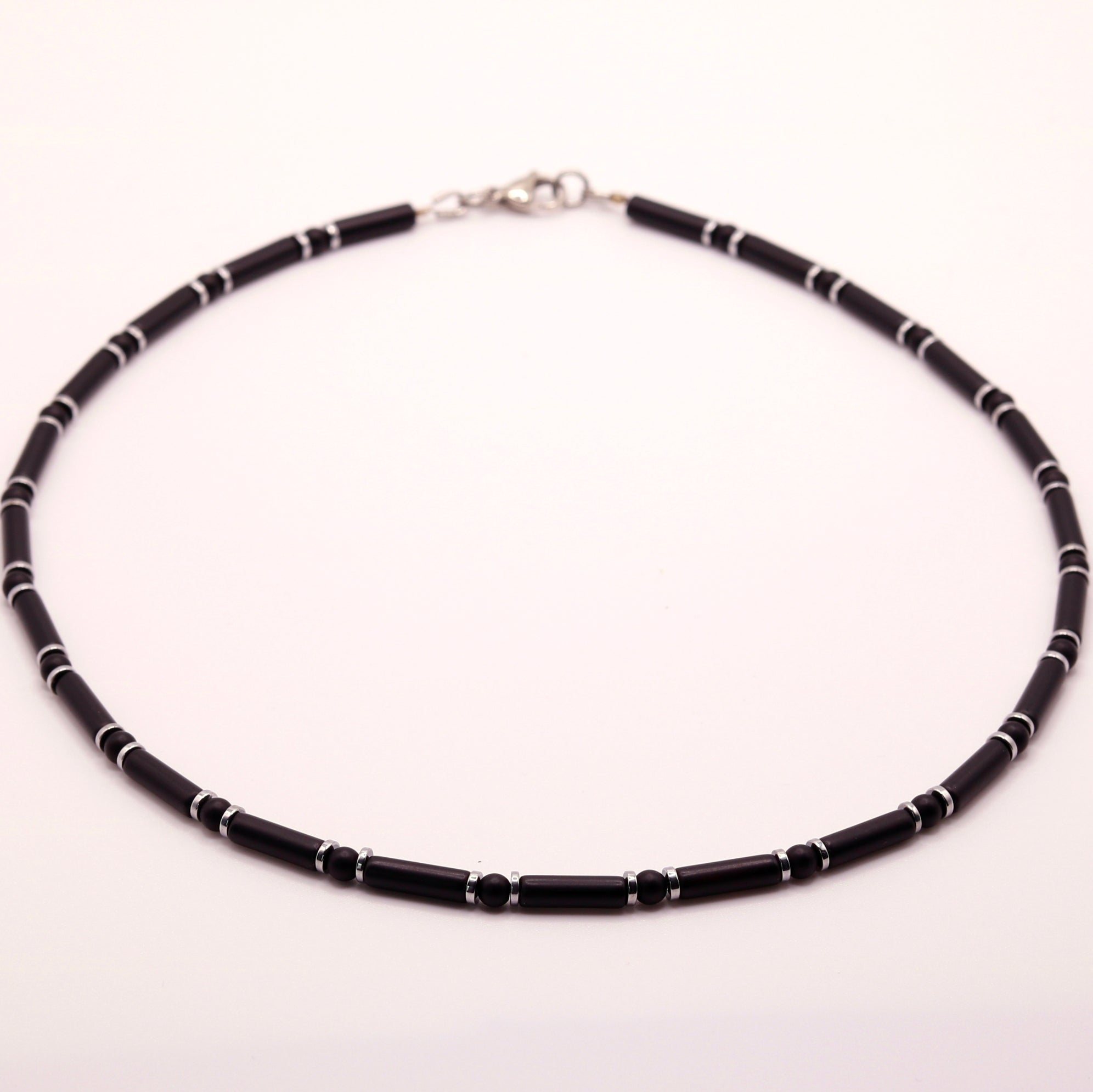 Edelsteinkette aus schwarzem Achat
