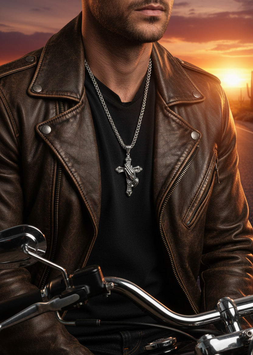 Edelstahl Kreuzkette