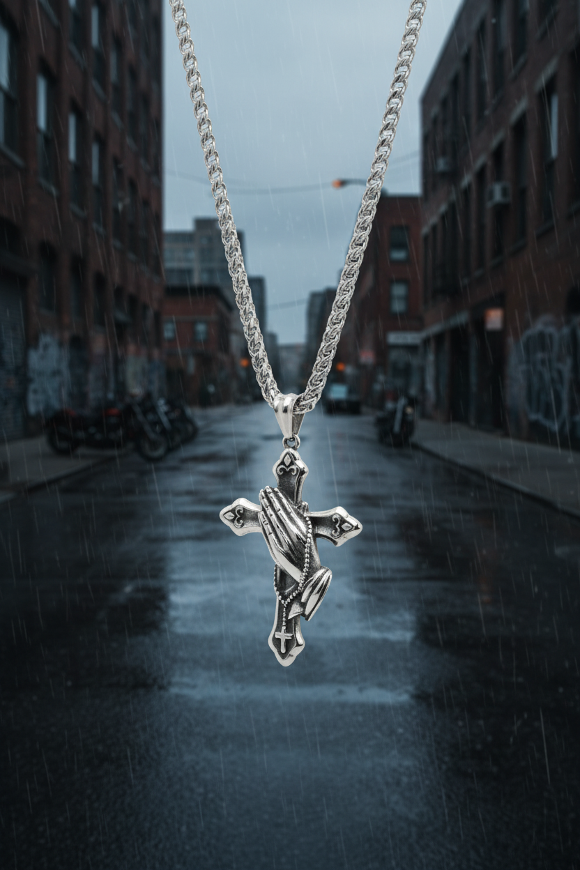 Edelstahl Kreuzkette