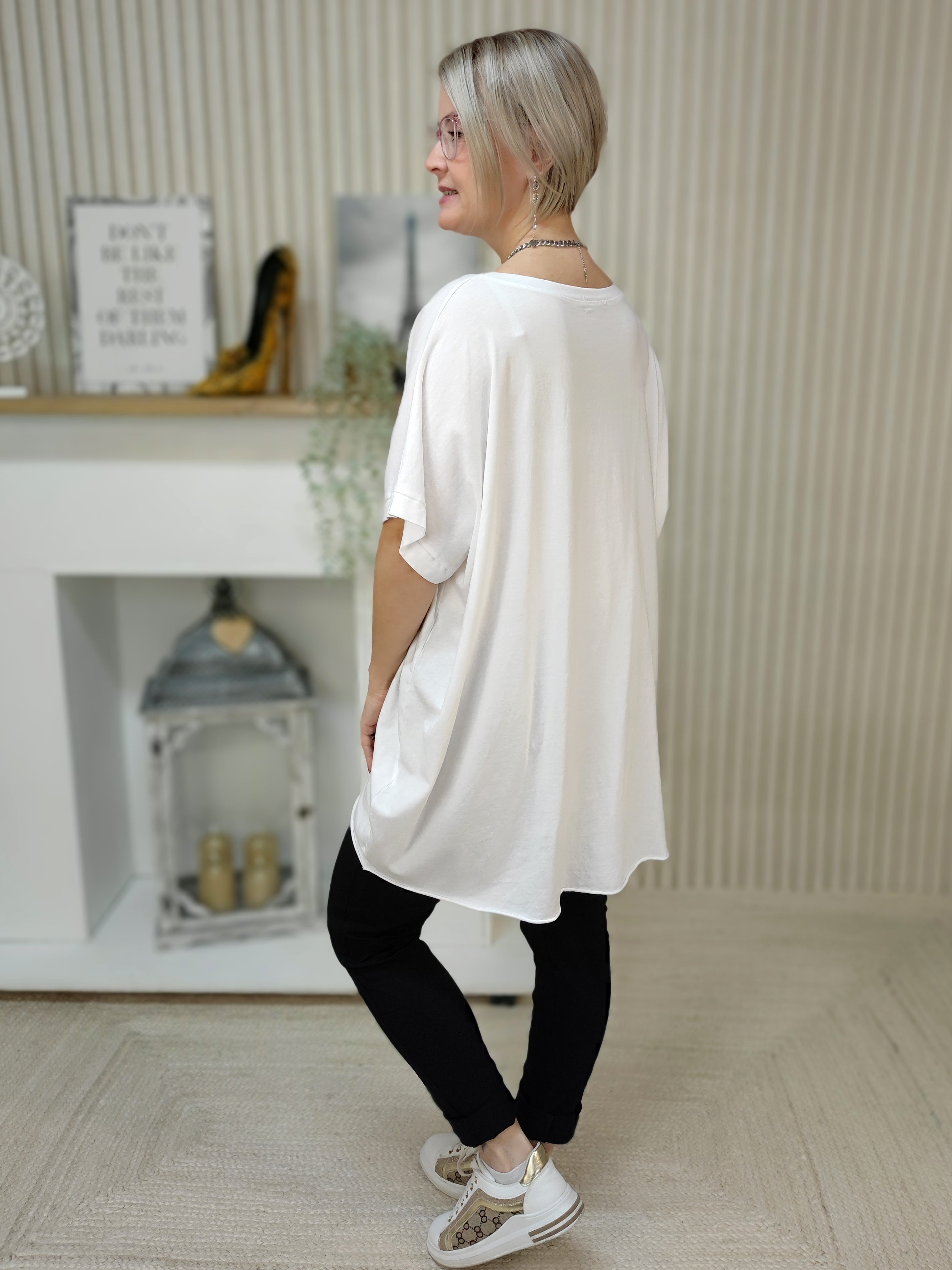 Longshirt "Ballon" weiss (36-46)