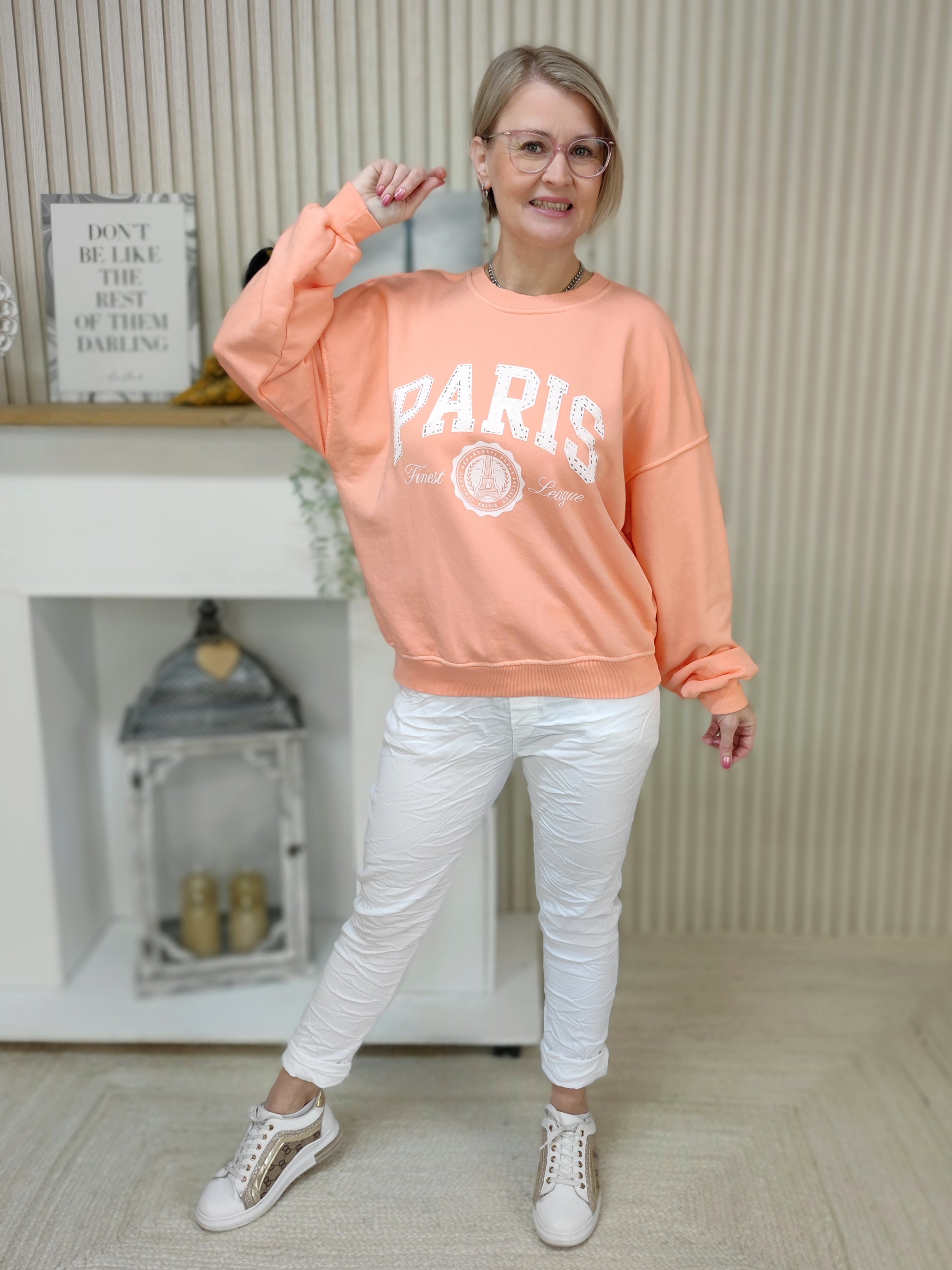 Sweatshirt "Paris" peach (36-42)