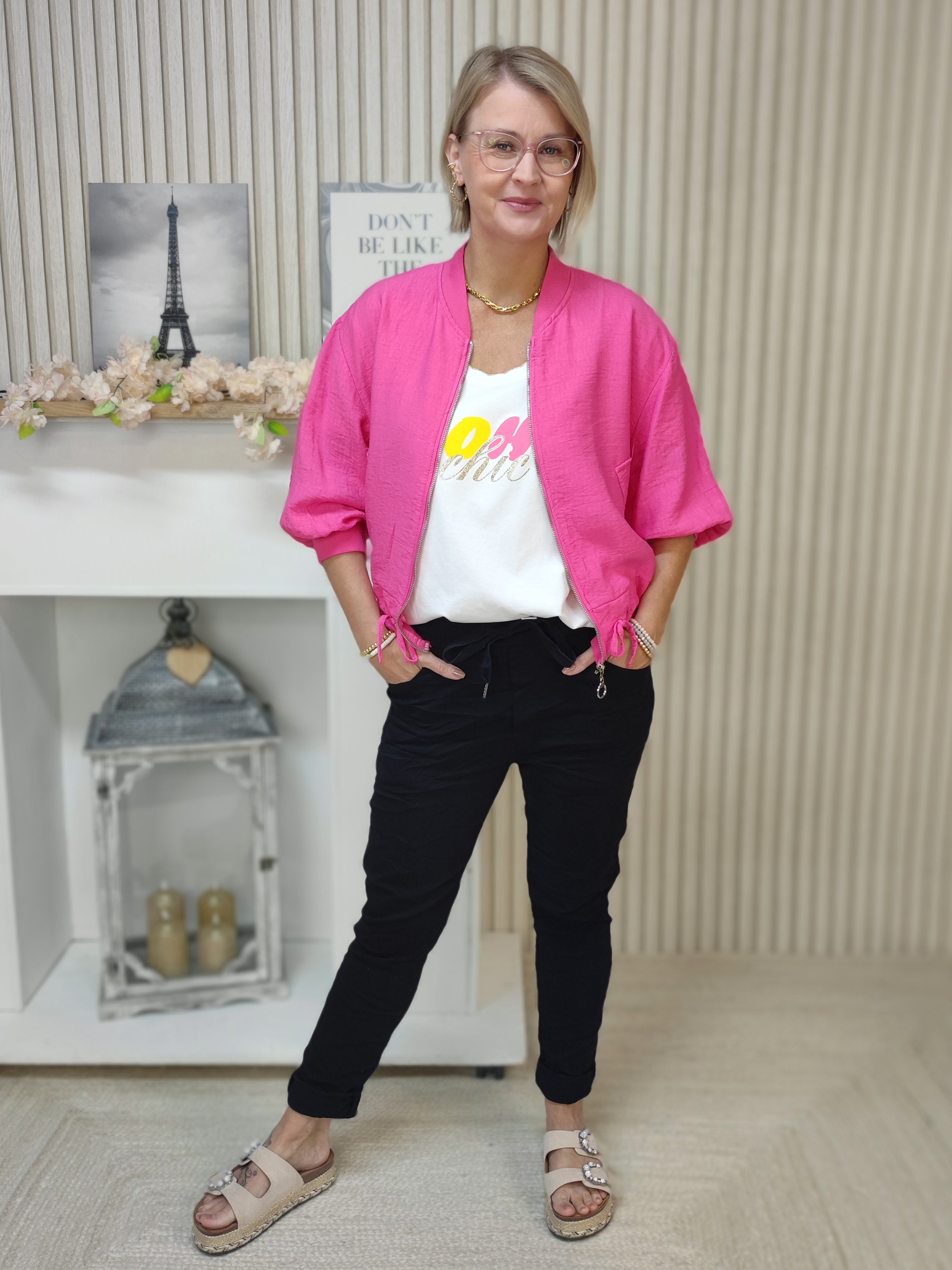 Leichte Blouson Jacke pink (36-42/44)