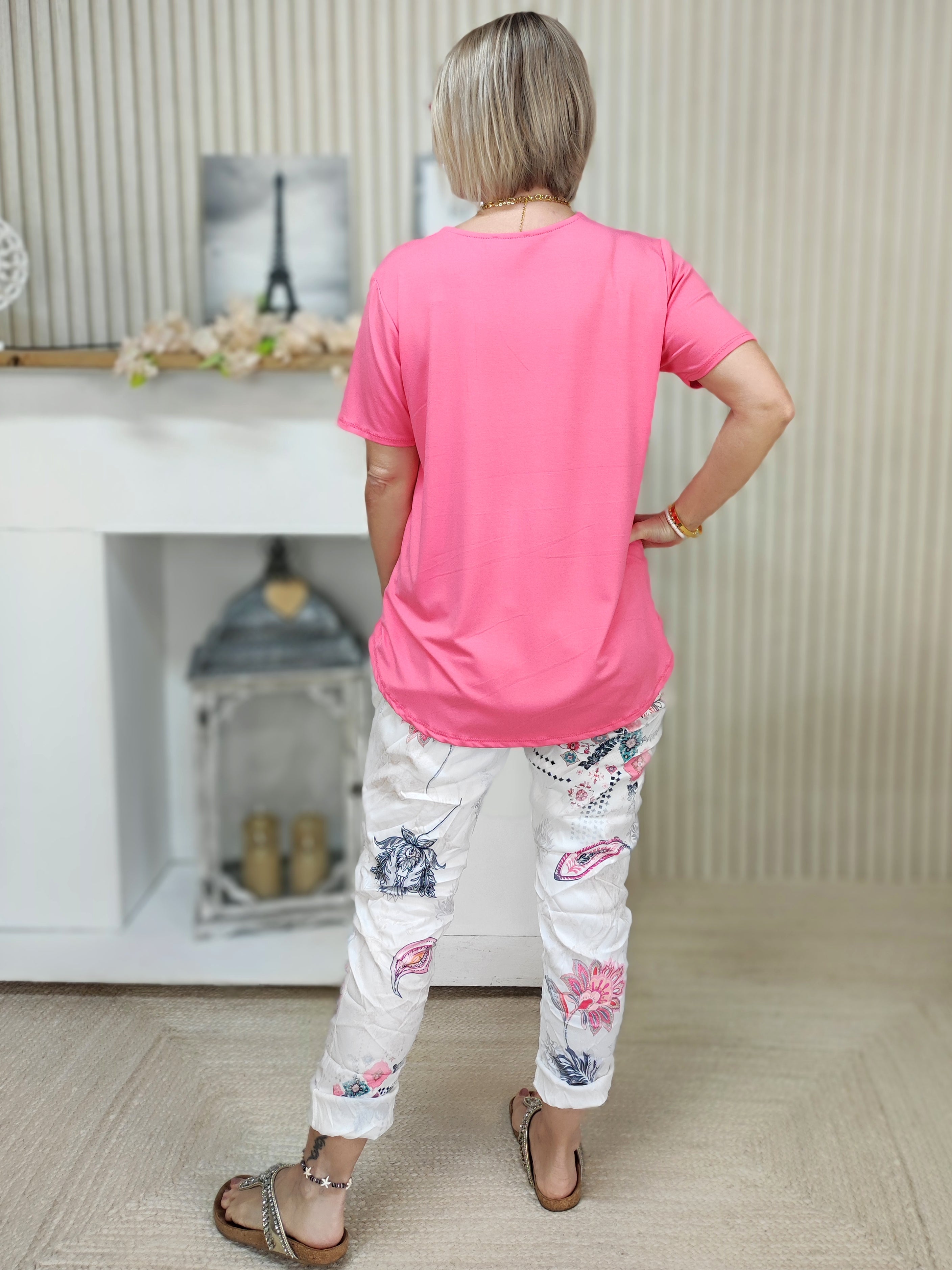 Shirt uni Erdbeere (36-42)