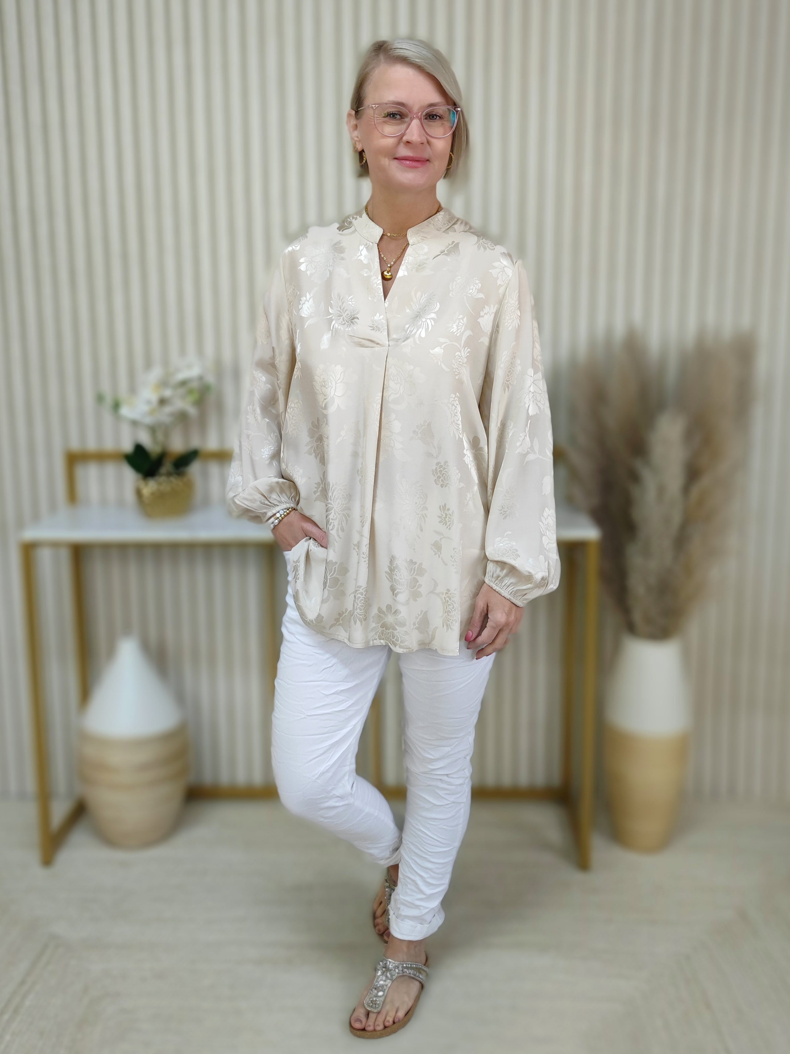 Bluse "Melanie" beige (36-42)