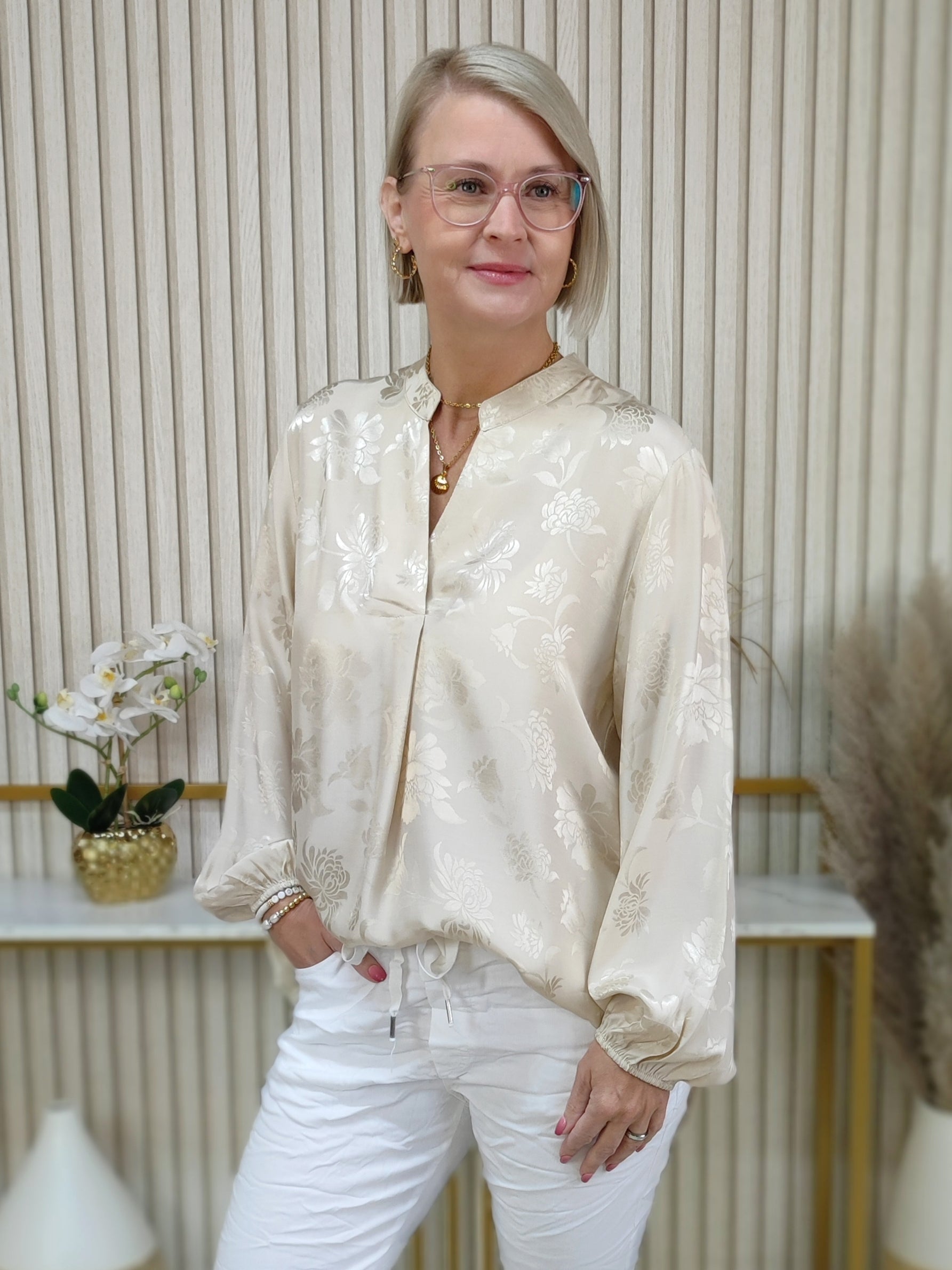 Bluse "Melanie" beige (36-42)