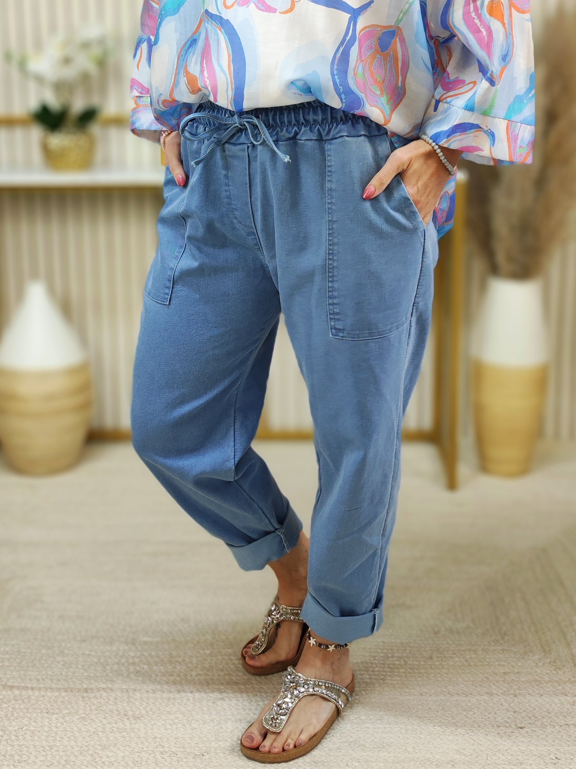 Lässige Stretchhose im Jeansstyle (36-42)