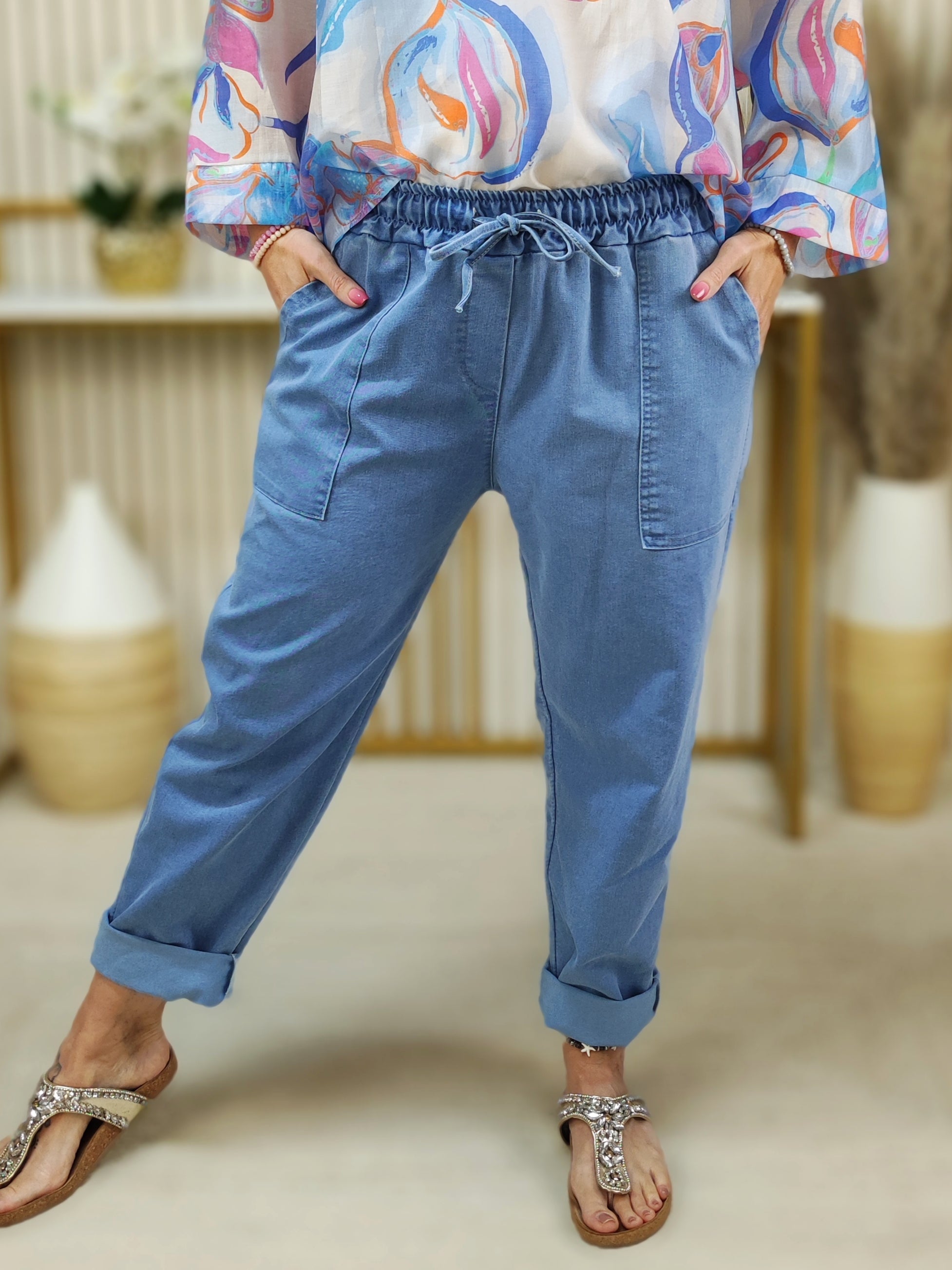 Lässige Stretchhose im Jeansstyle (36-42)