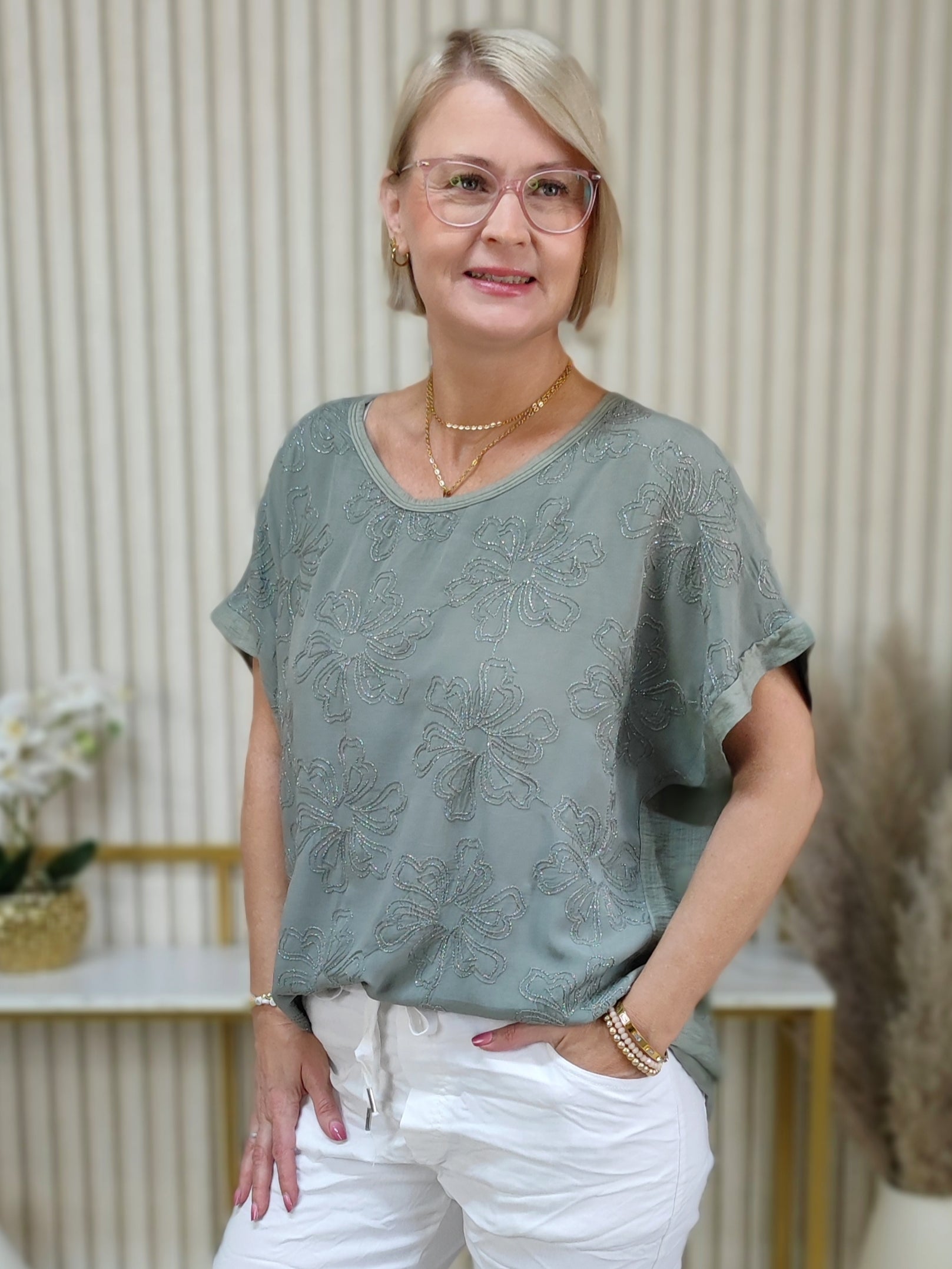 Blusen - Shirt "Rita" khaki (40-42/44)