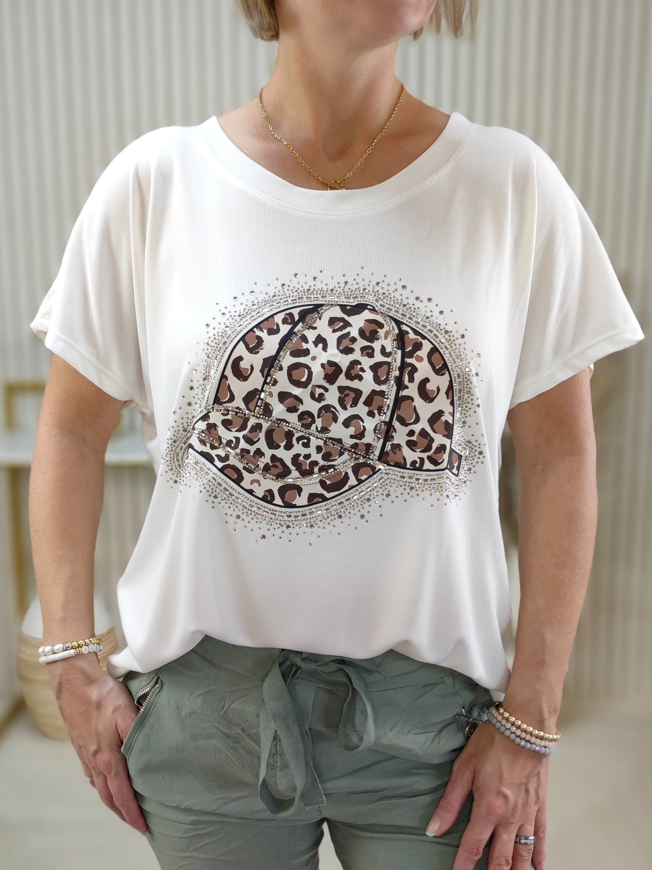 Leichtes Feinstrick Shirt "Cappy" weiss (36-42)