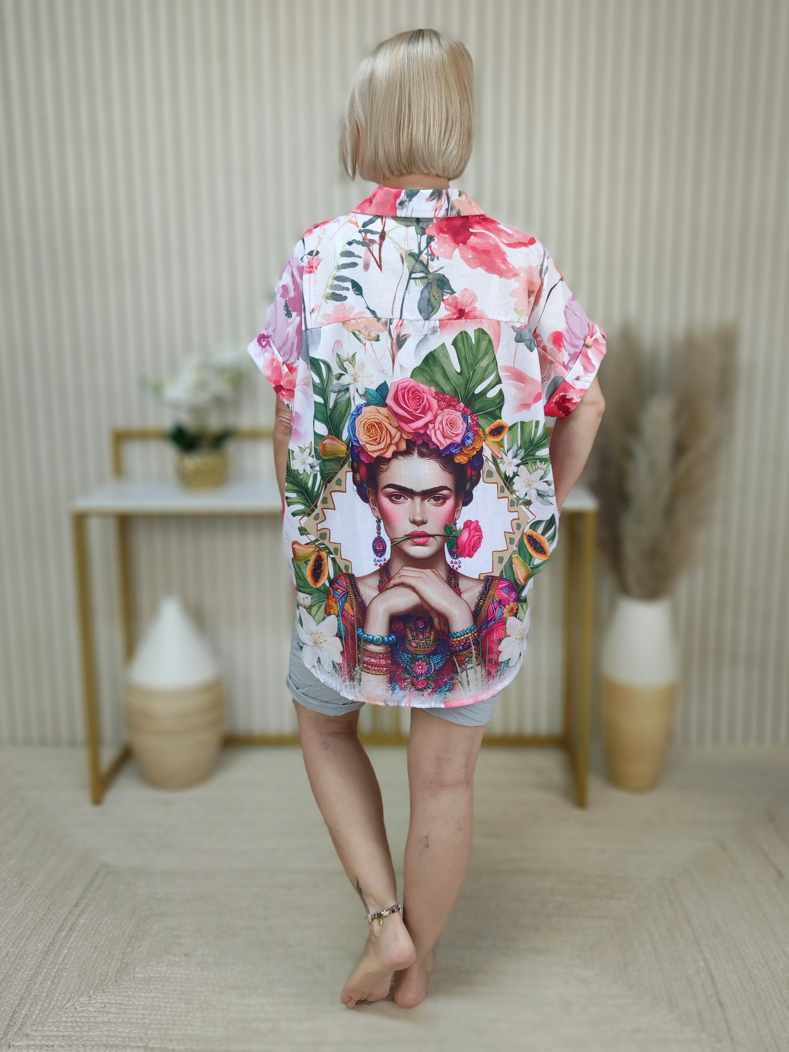 Bluse "Paola" weiss/mehrfarbig (38-44/46)
