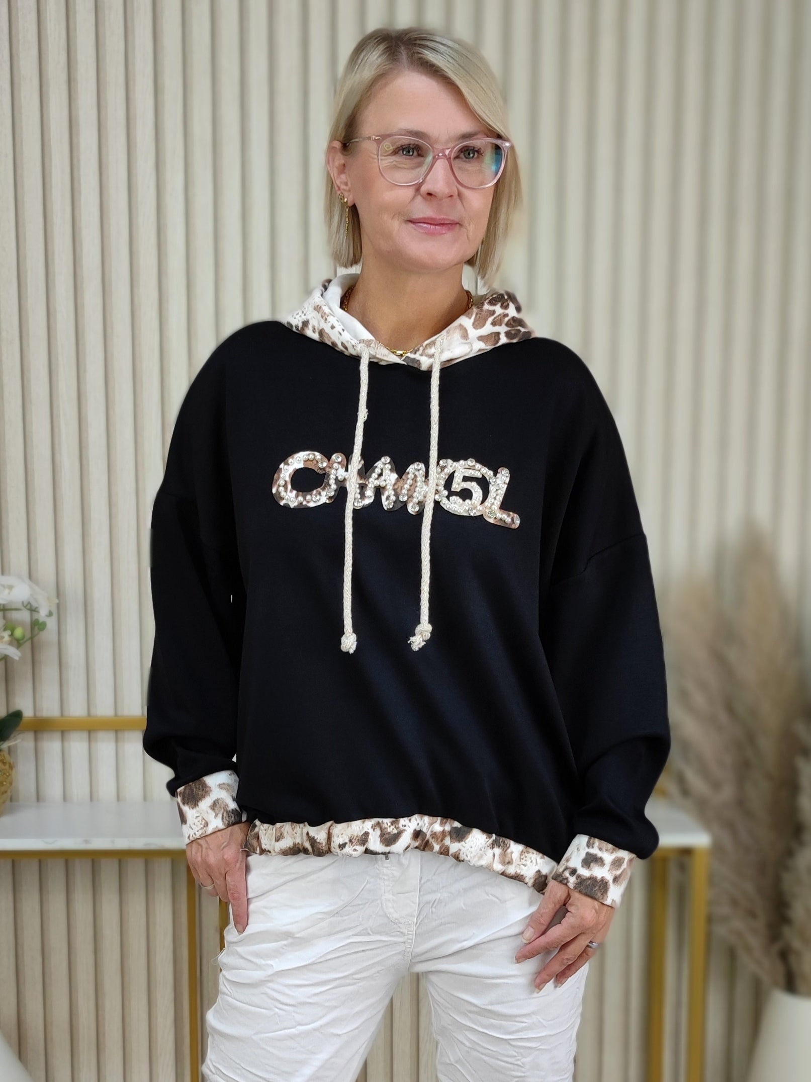 Sweatshirt "Pearl" schwarz (38-42)