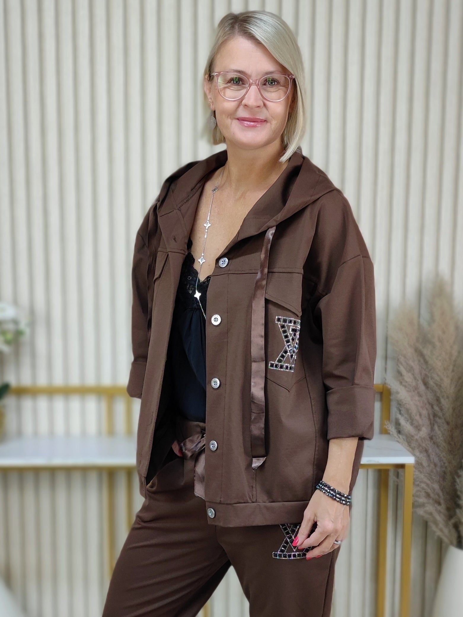 Jacke "Liv" schokobraun (38-44)