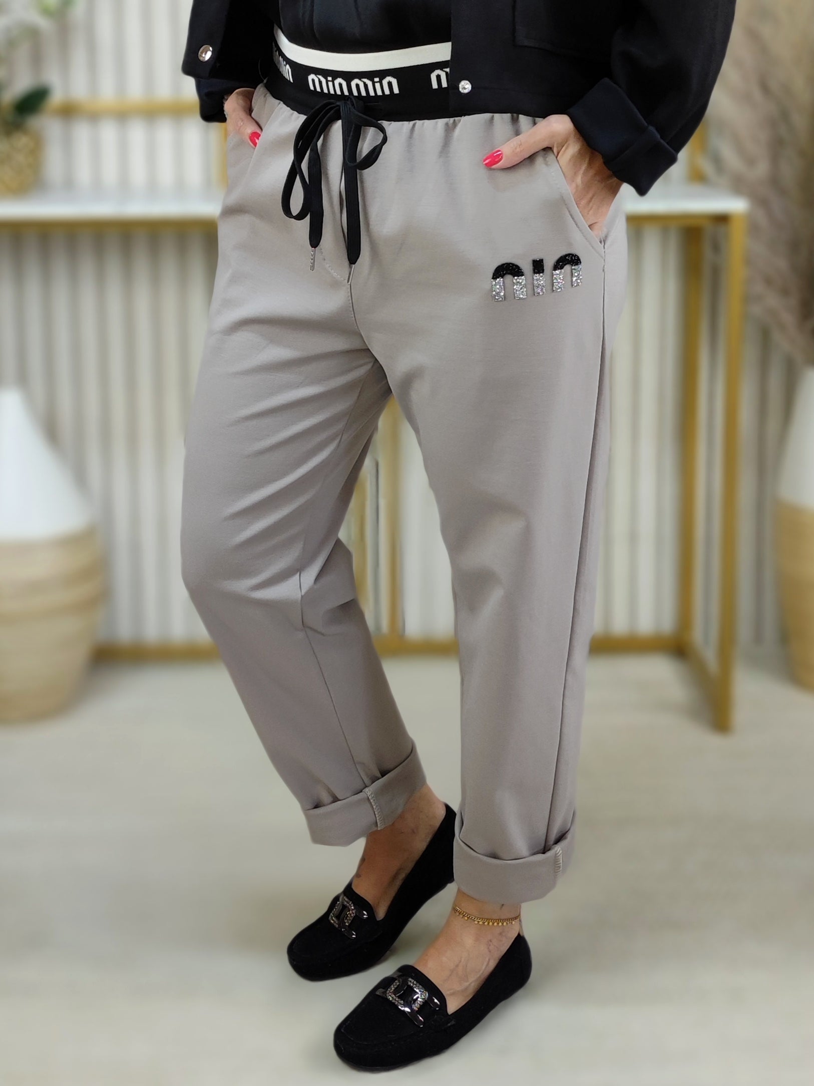 Sportliche Hose "Min" mud (38-42/44)