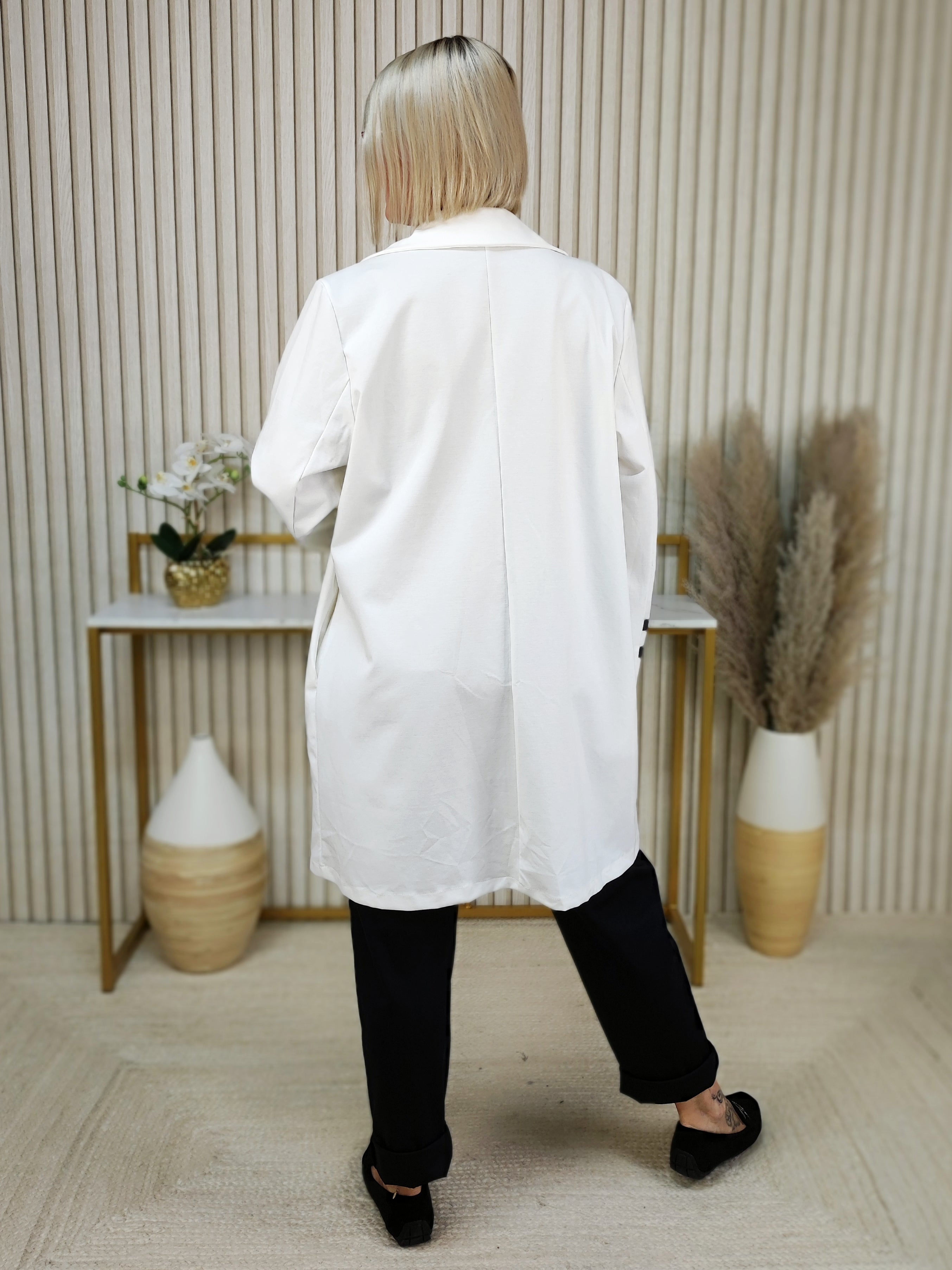 Longblazer/ Kurzmantel weiß (40-44)
