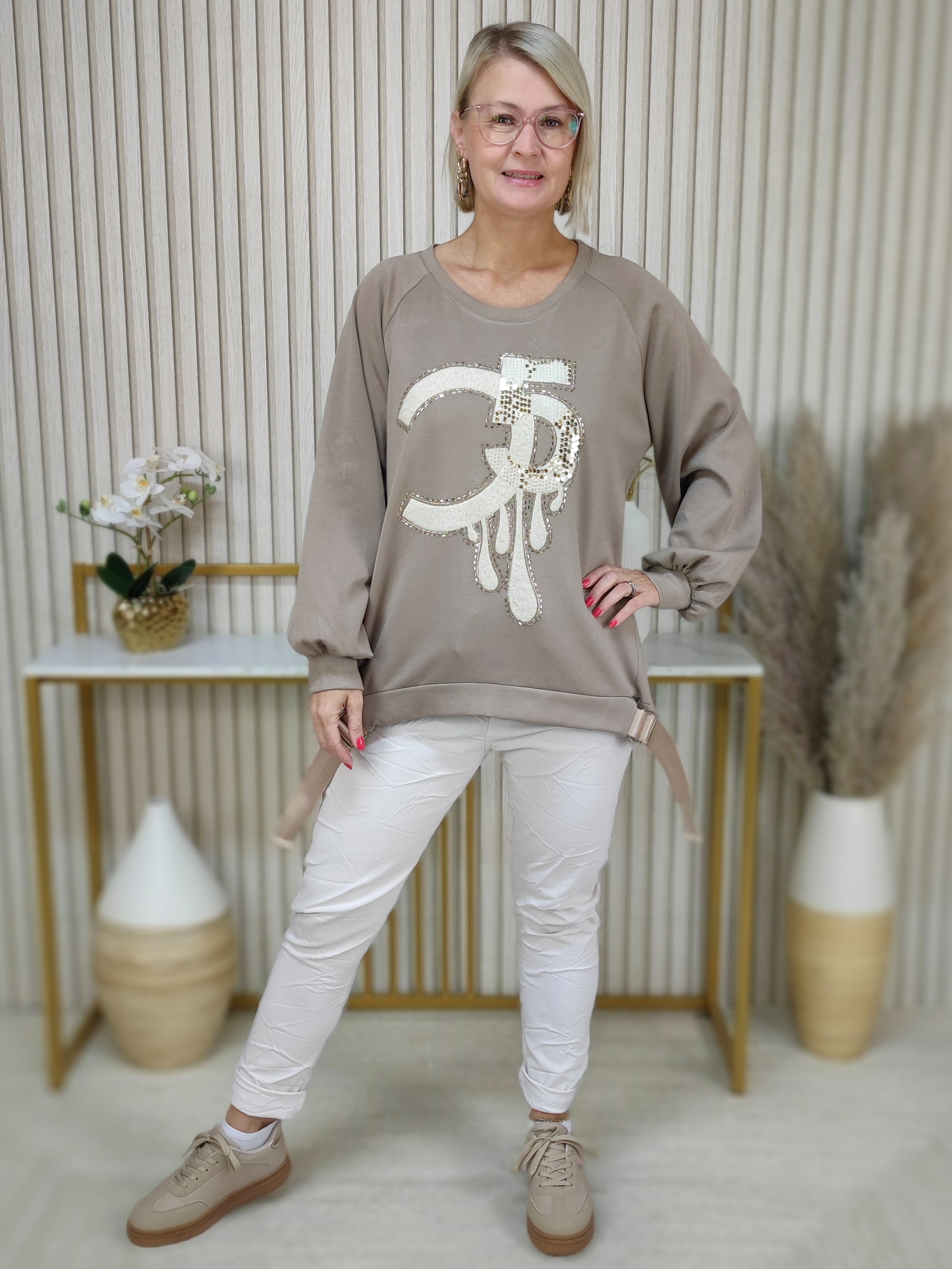 Sweatshirt "Conny" taupe (36-42)